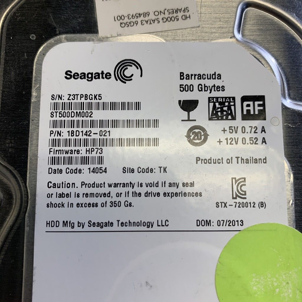 Seagate ST500DM002 1BD142-021 FW:HP73 TK 500gb 3.5" Sata HDD