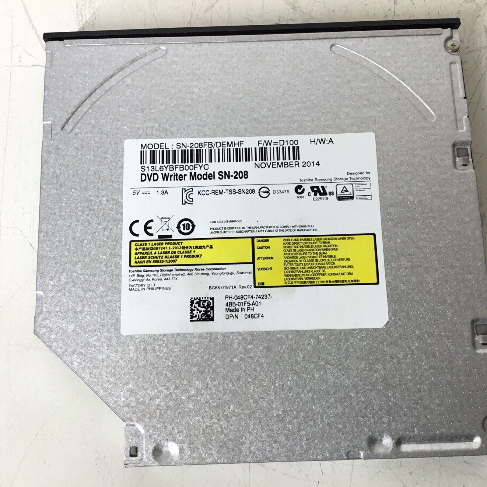Dell OptiPlex Slim DVD/CD-RW Disk Drive SN-208 048CF4