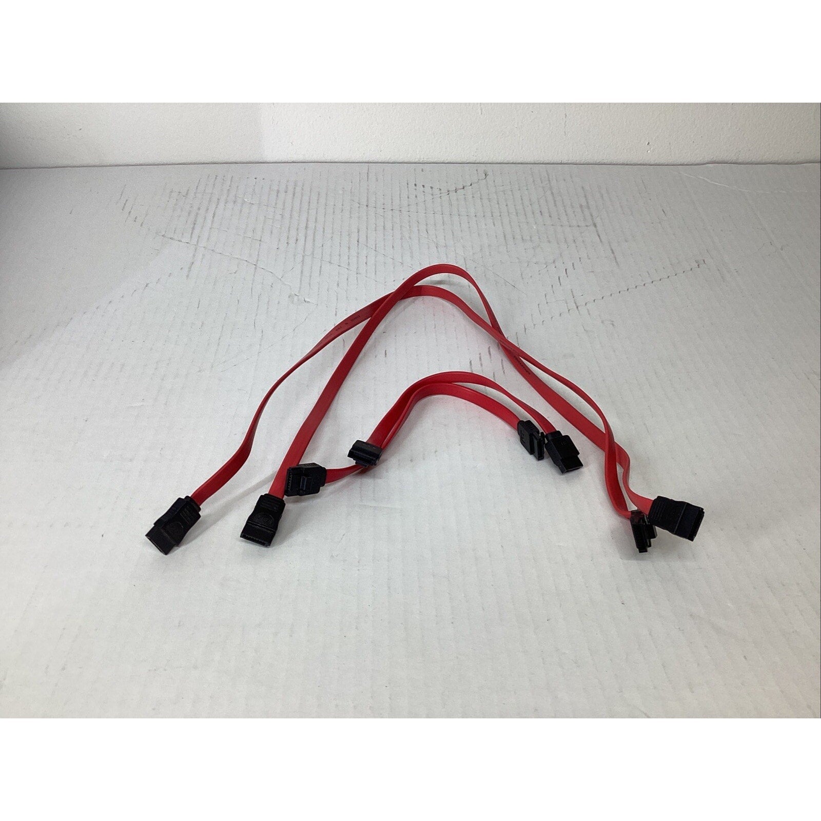 Lot of 4 20"/8" SATA SSD HDD Hard Drive Straight to Straight Red Cable