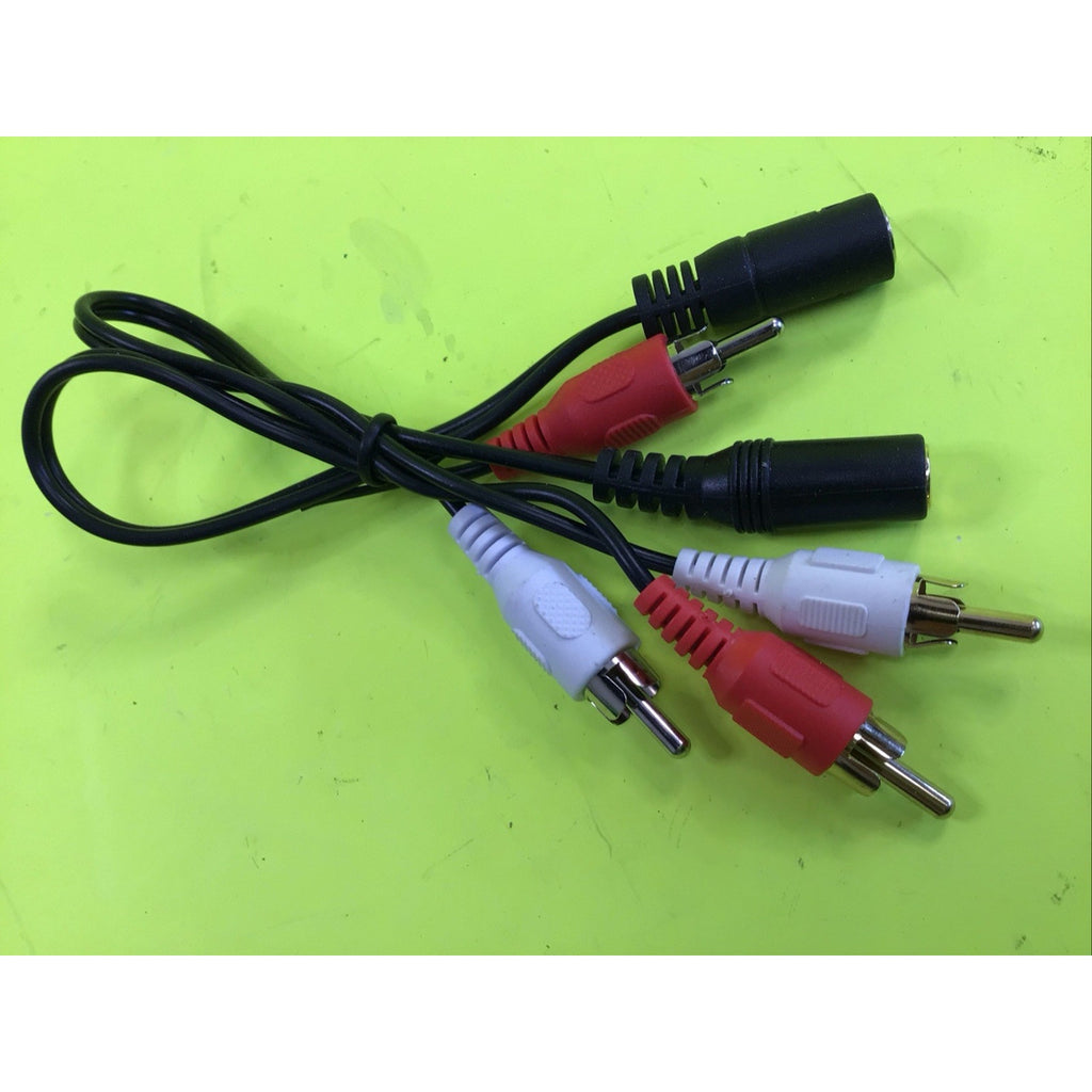 2 Pack of Aux 3.5mm Female to 2 RCA Male Y-Splitter Cable Adapter