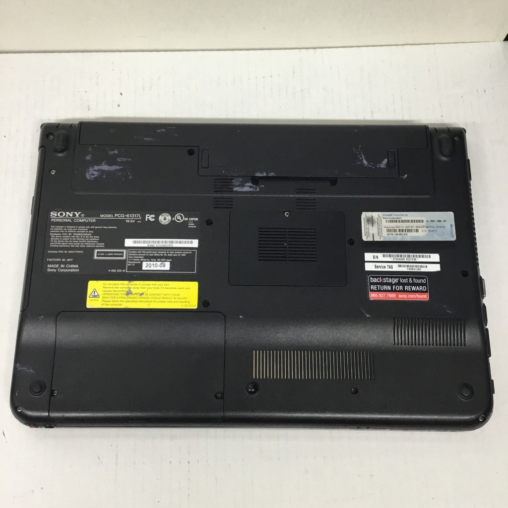 SONY VAIO MODEL PCG-61317L FOR PARTS