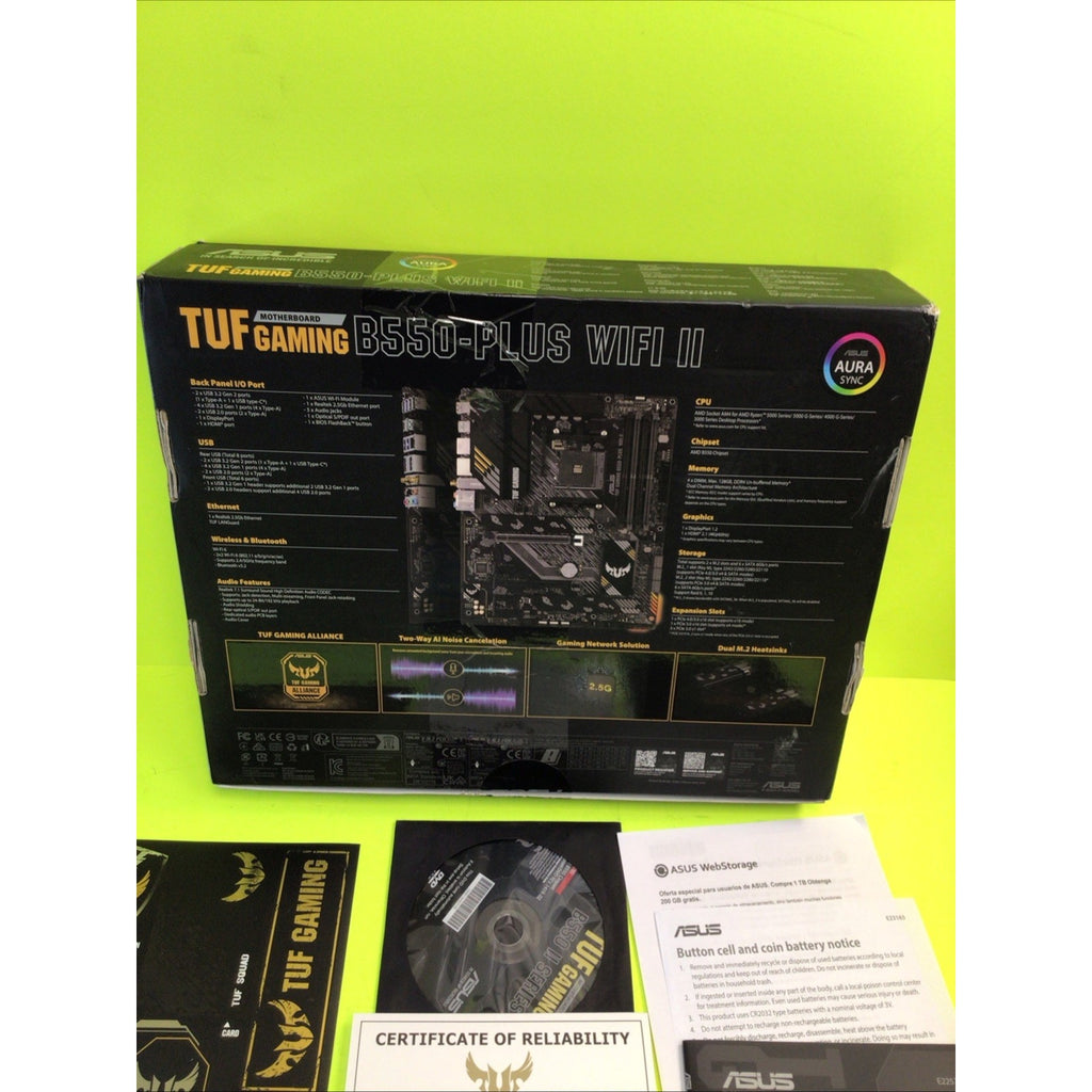 ASUS TUF GAMING B550-PLUS WIFI II BOX ONLY FOR DISPLAY or COLLECTORS