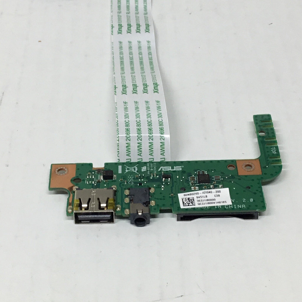GENUINE ASUS VIVOBOOK V551L CARD READER AUDIO USB BOARD W/ CABLE 60NB02A0-US1030