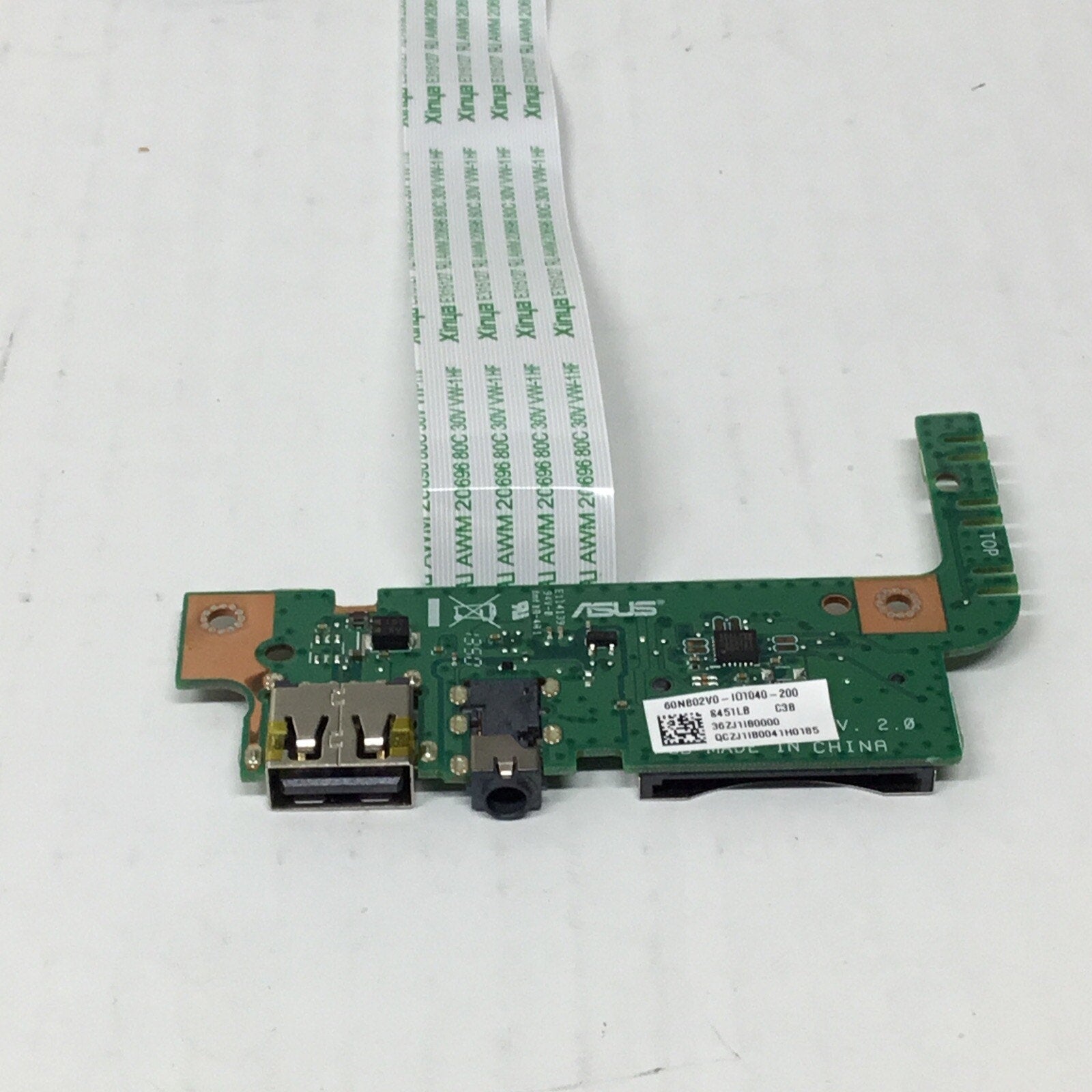 GENUINE ASUS VIVOBOOK V551L CARD READER AUDIO USB BOARD W/ CABLE 60NB02A0-US1030