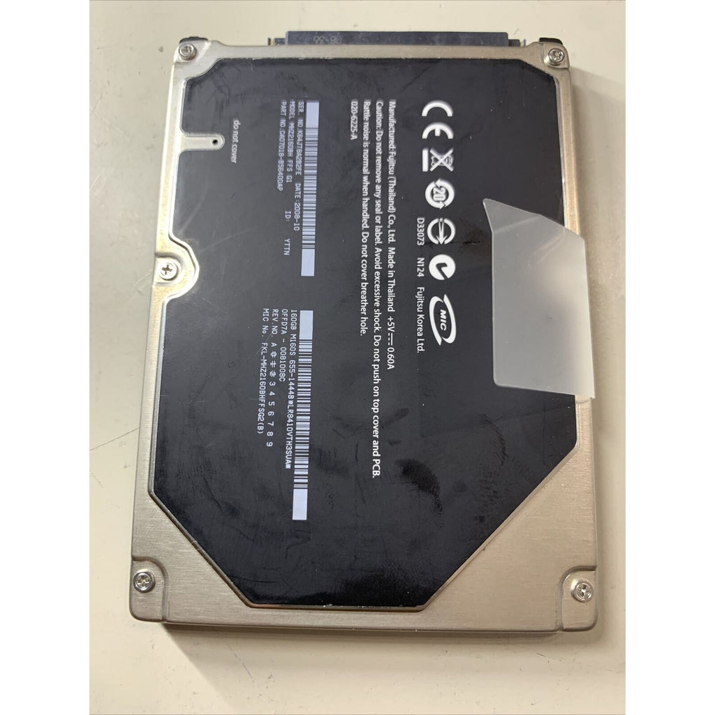 Fujitsu 160GB Internal HDD 5400RPM 2.5" MHZ2160BH CA07018-B56400AP