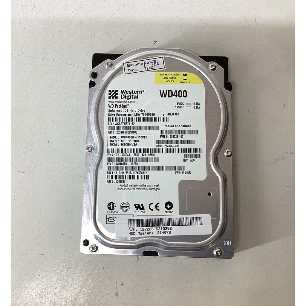 Western Digital Protege WD400 40GB 5400 RPM 3.5" HDD WD400EB-11CPF0 - For Parts