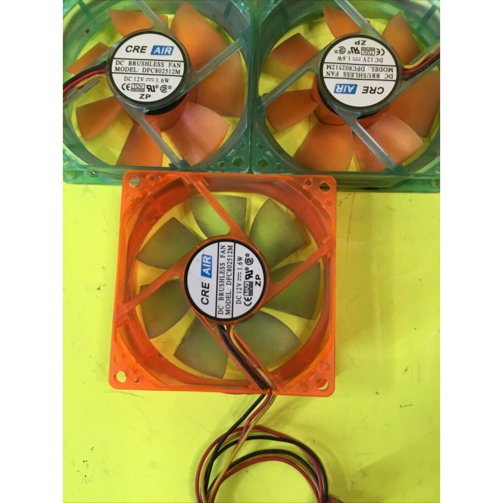 Lot of 4x CRE AIR DC Brushless Computer Fan Model DFC802512M DC12V 1.6W