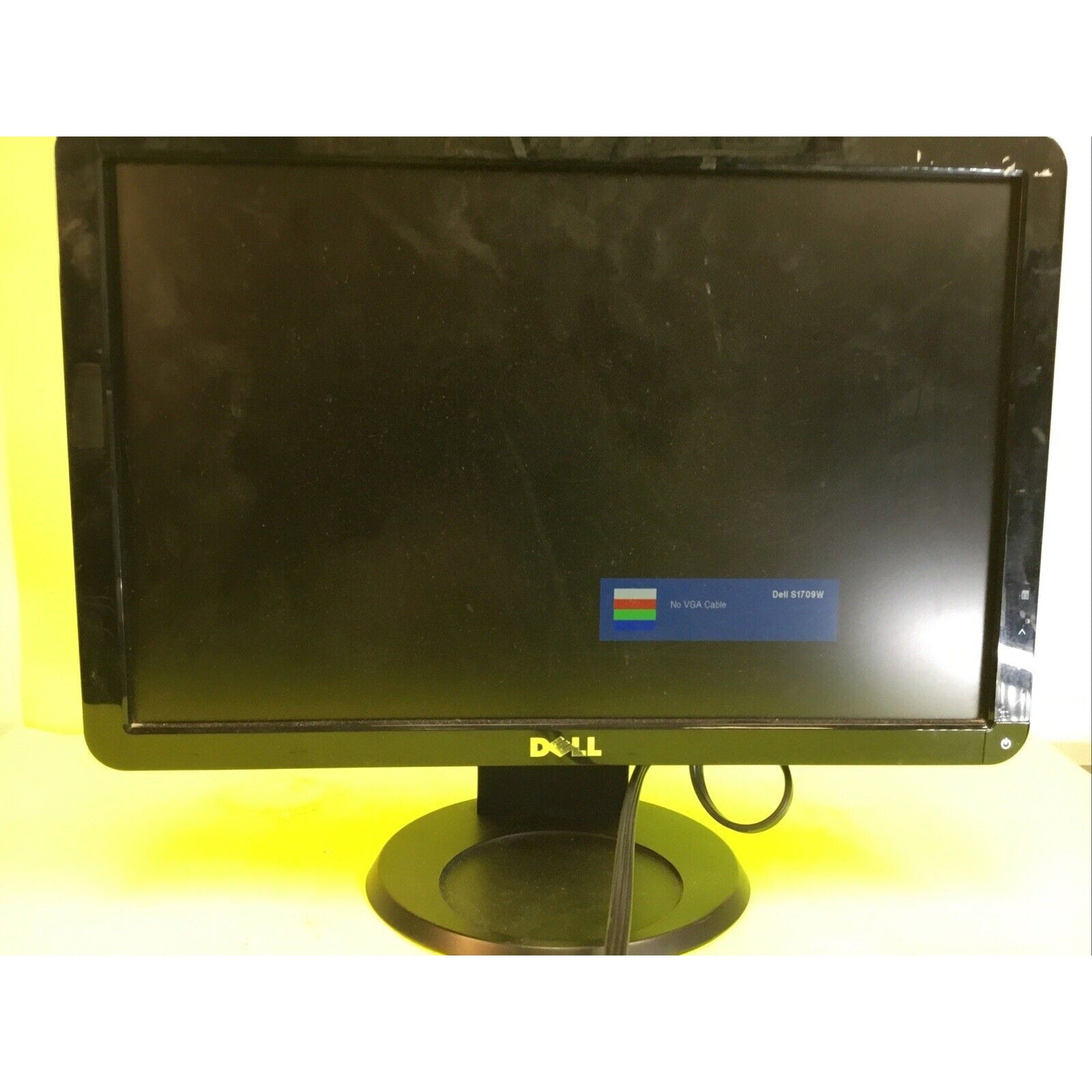 Dell S1709Wc 17" Widescreen Flat Panel Black Monitor Low Profile + Stand