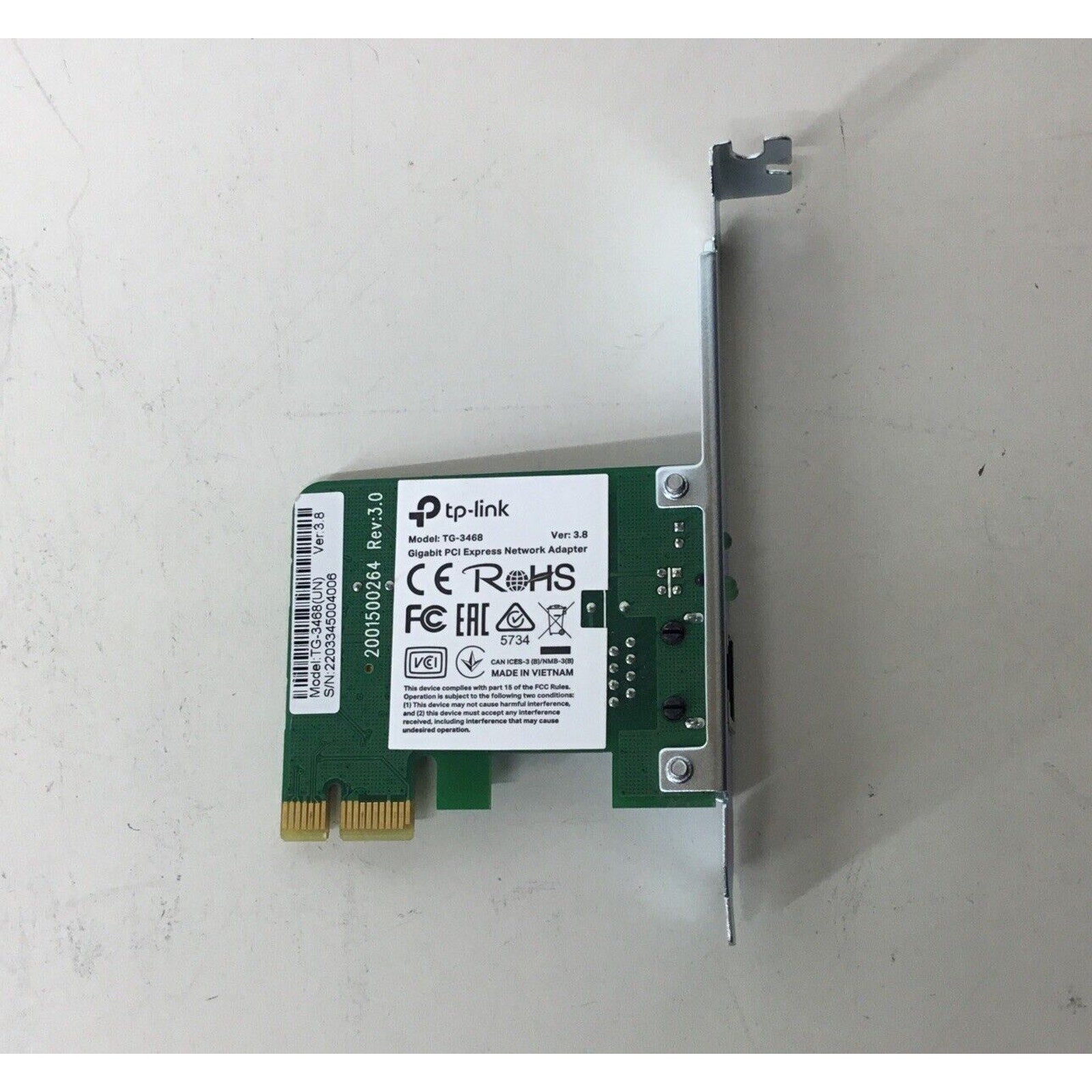 TP-Link TG-3468 10/100/1000Mbps Gigabit PCI Express Network Adapter Card