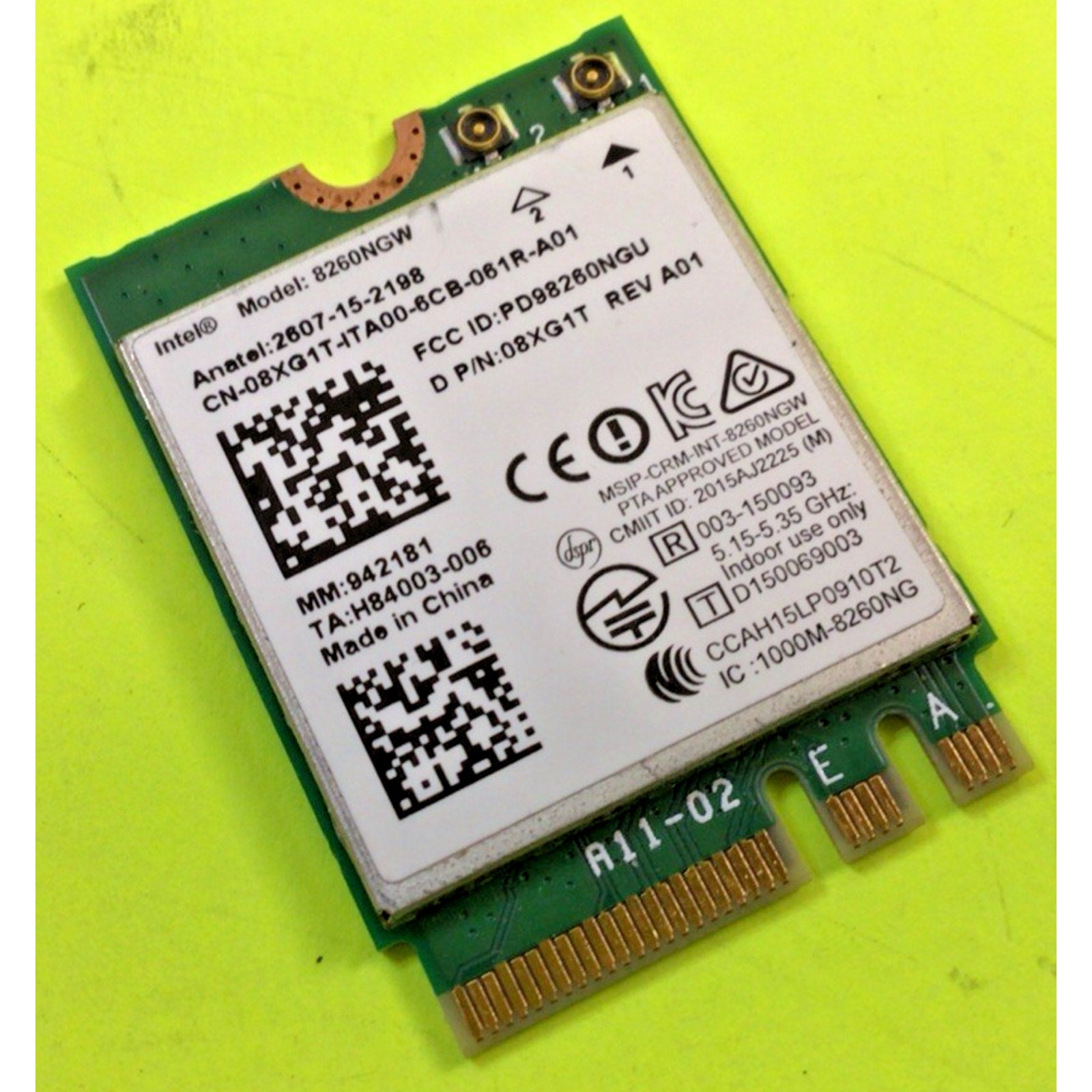 Dell 8XG1T Intel Dual-Band Wireless-AC 8260NGW WLAN BT4.2