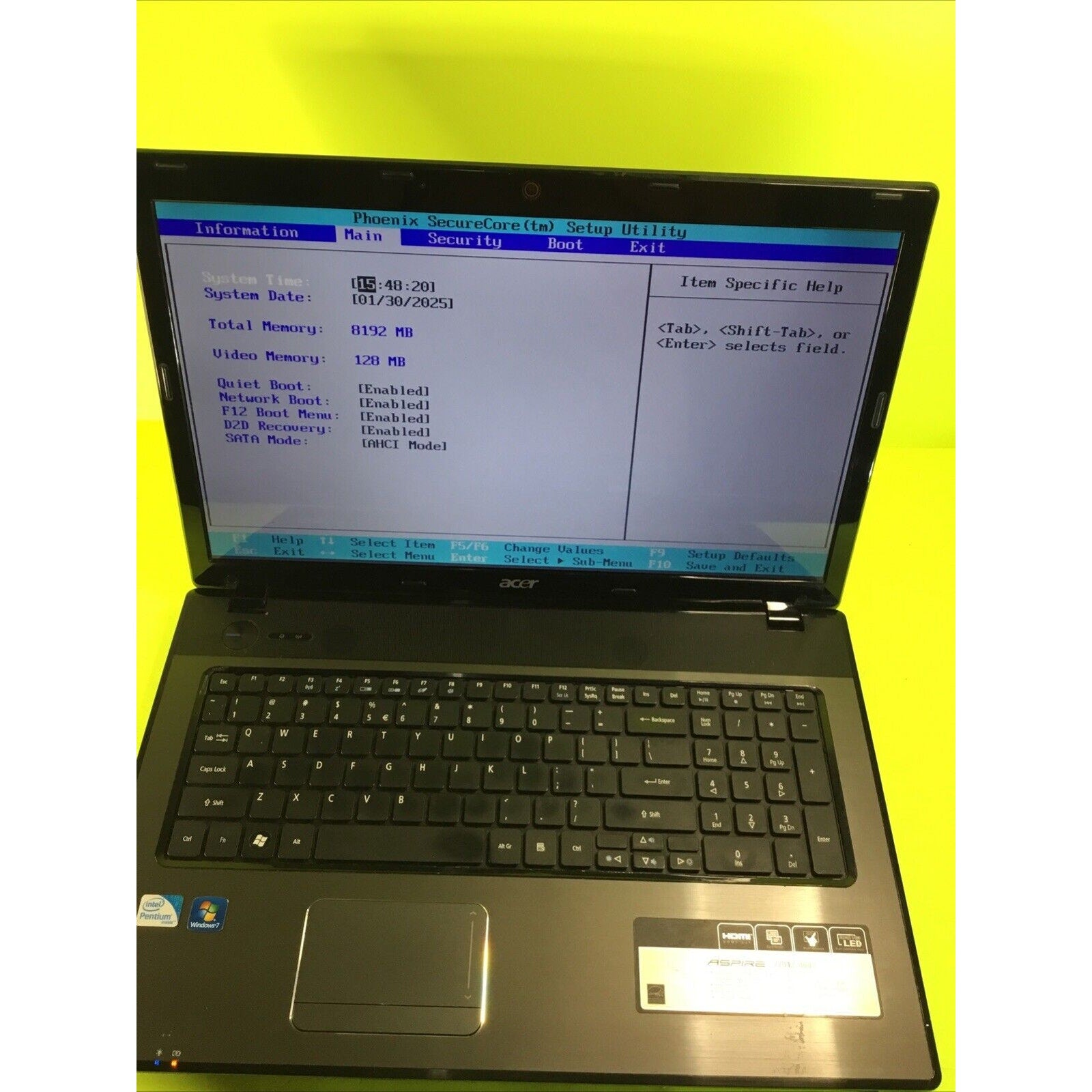 Acer Aspire 7741z FOR PARTS or REPAIR