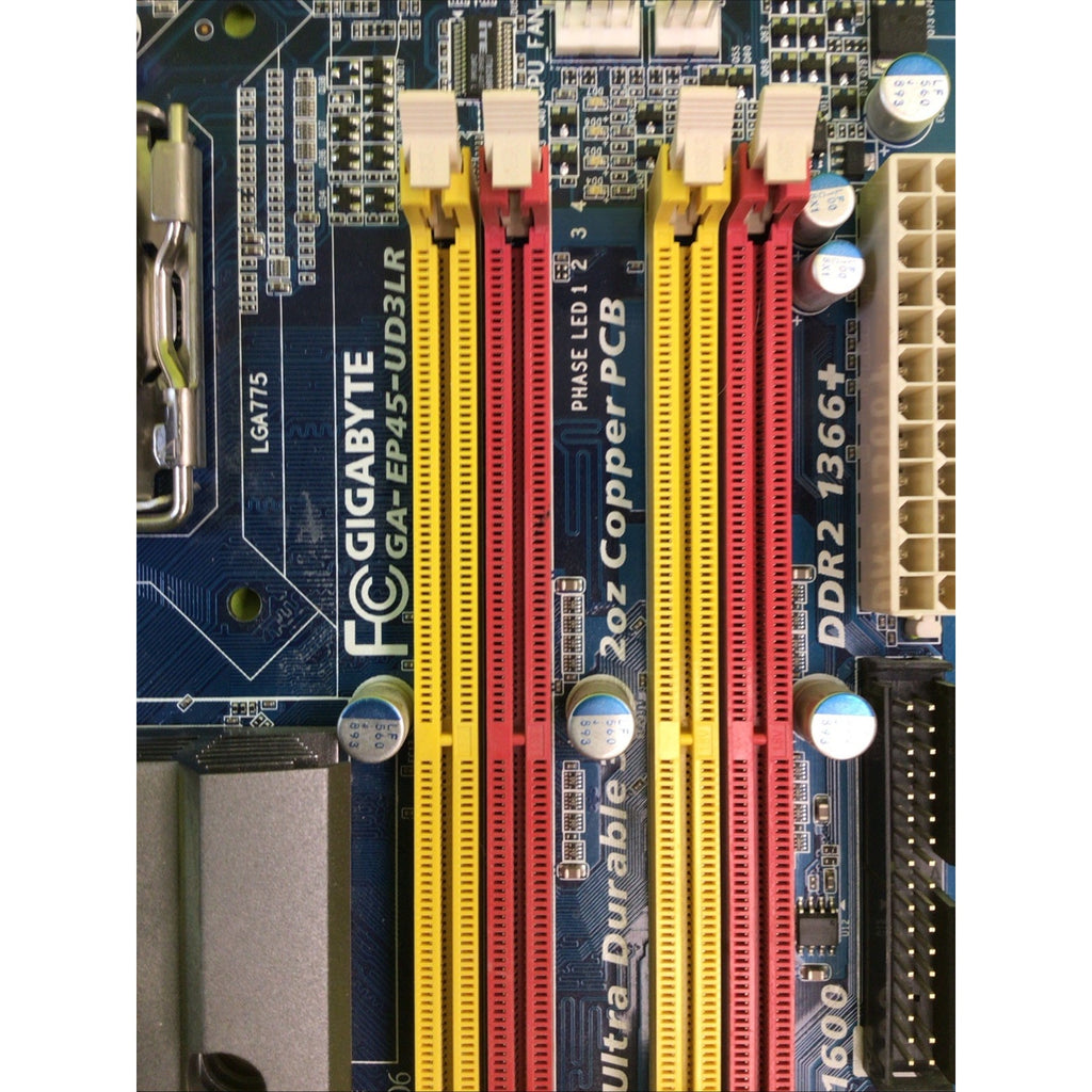 Gigabyte GA-EP45-UD3LR Socket 775 Motherboard Boots to BIOS FOR PARTS or REPAIR