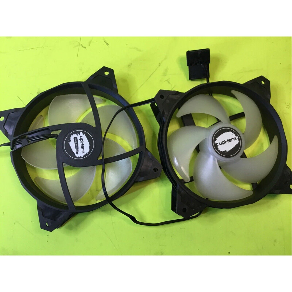 Lot of 2x UpHere 120mm RGB Case Fans