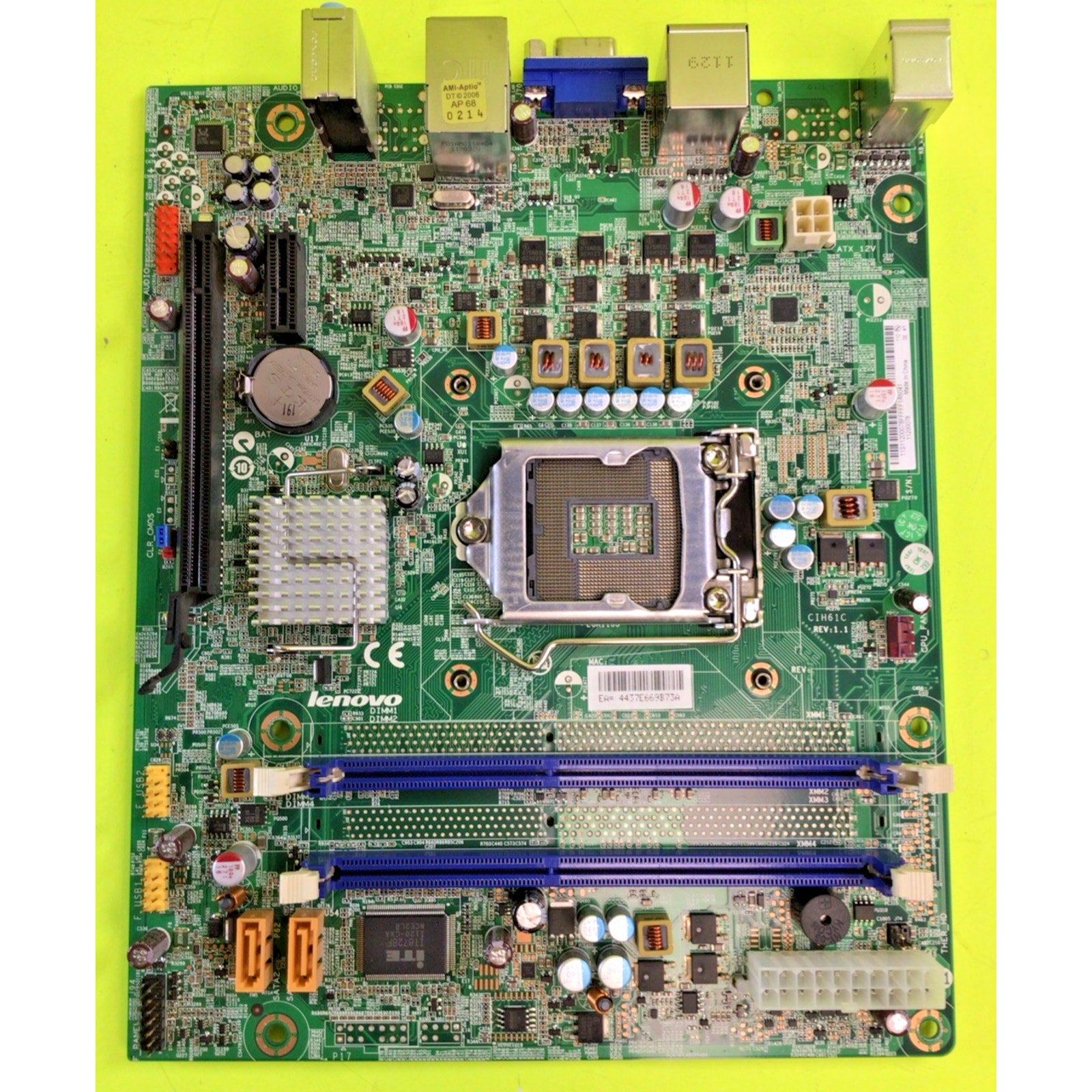 Lenovo CIH61C Rev:1.1 Socket 1155 Motherboard with I/O Shield