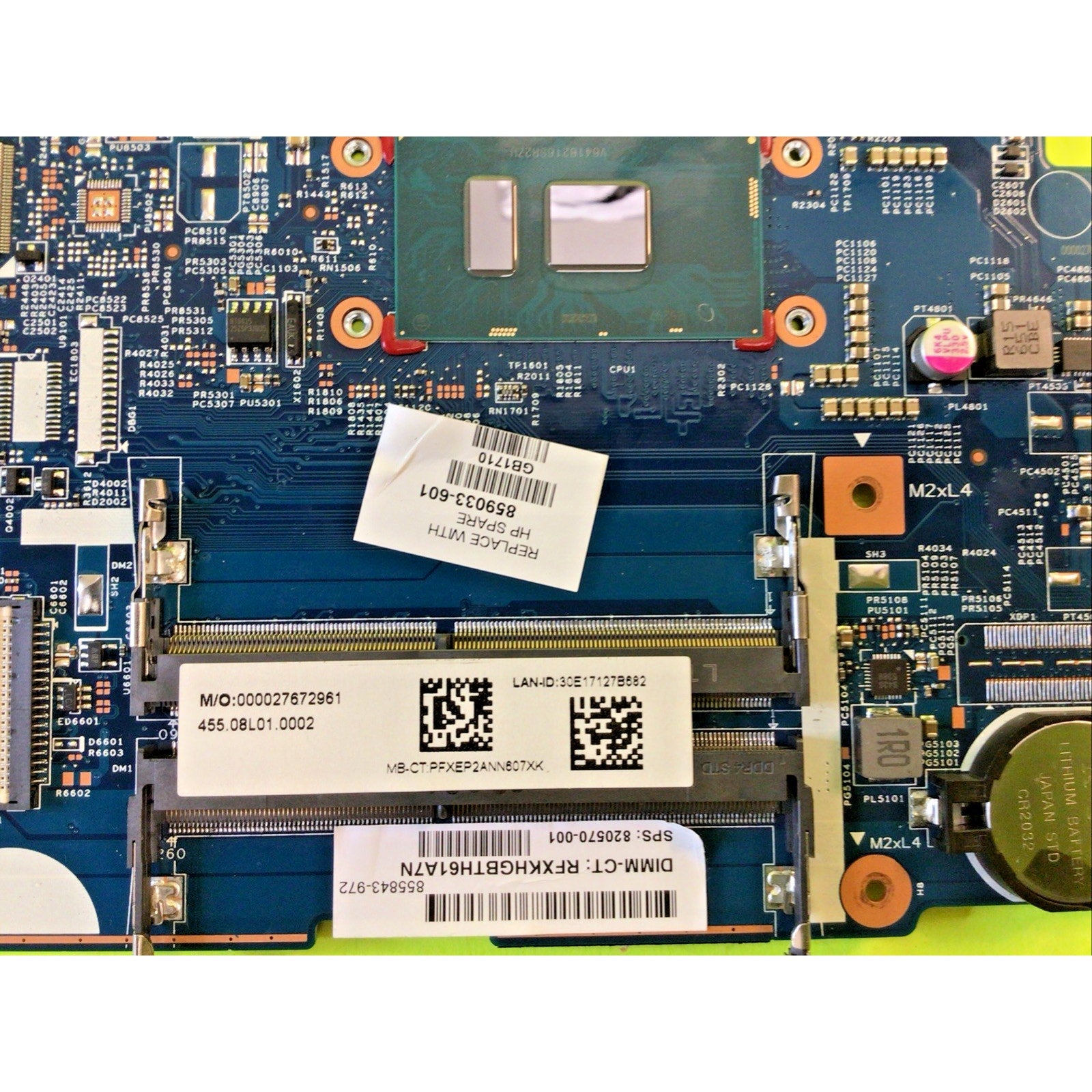 HP Laptop 17-X116DX Motherboard Core i5 7200u 859033-601