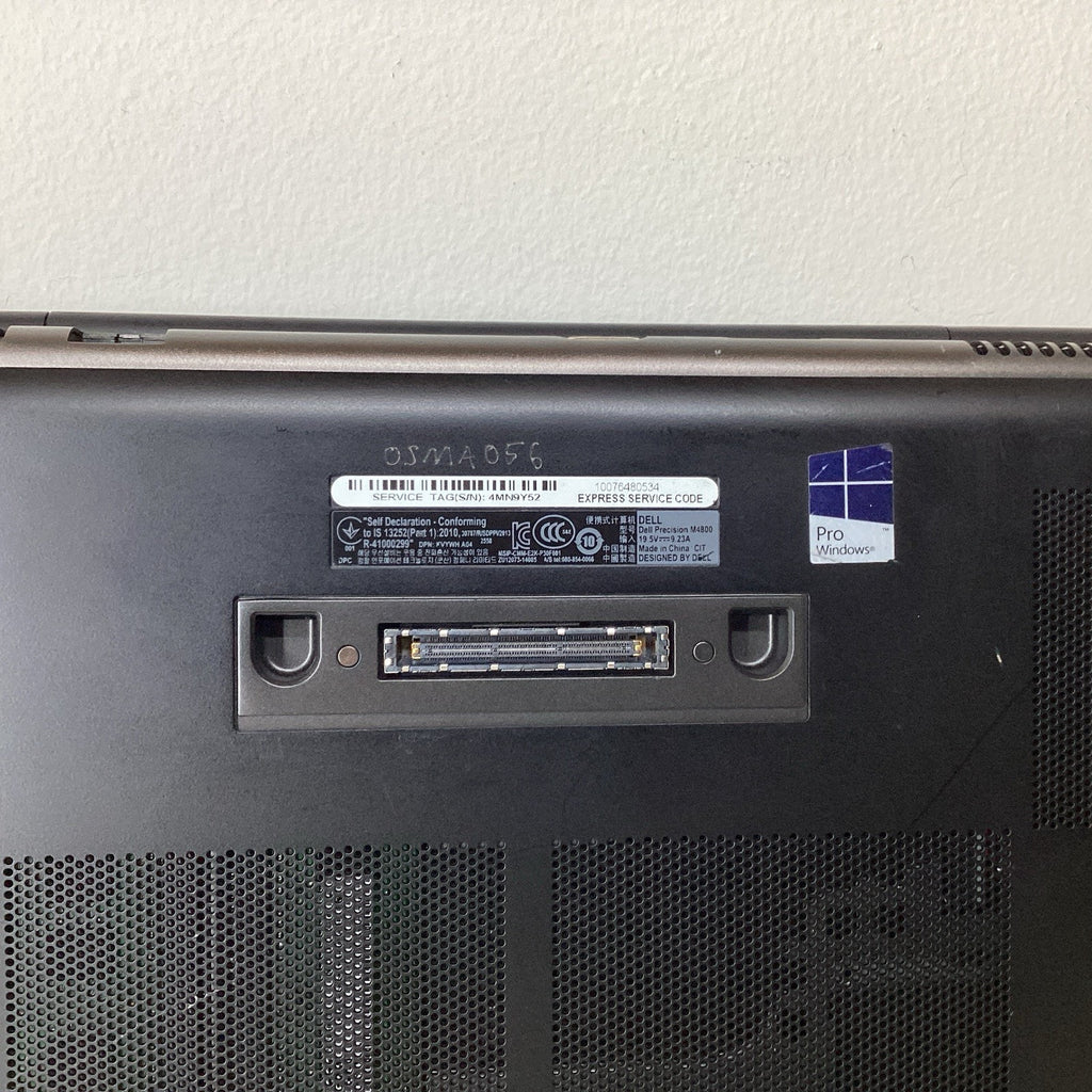 Dell Precision M4800 15.6" Laptop Intel i7-4710MQ 2.50GHz 8GB RAM W10 Pro