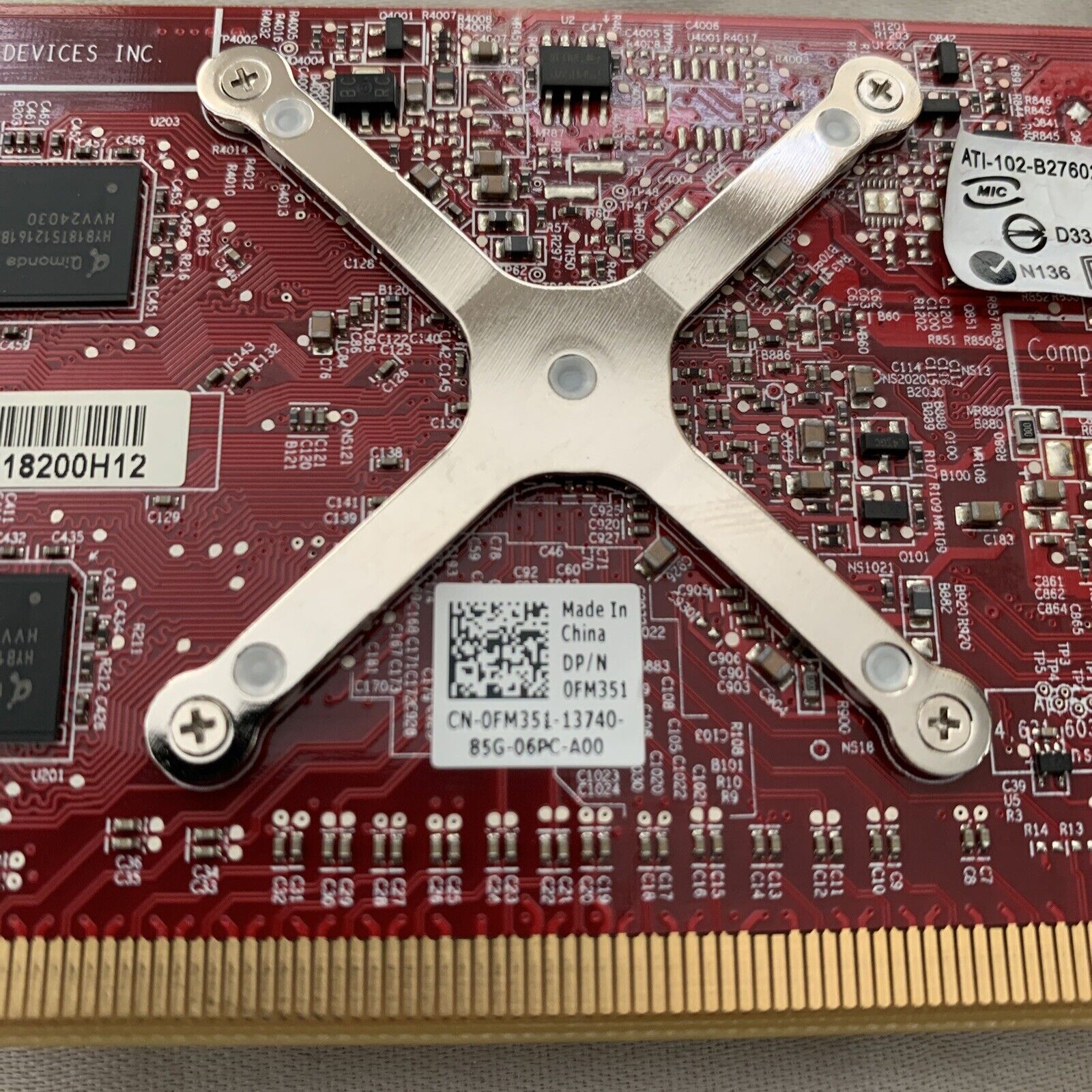 Dell ATI Radeon HD2400XT 256MB PCIe Video Graphics Card 102-B2760701 0FM351