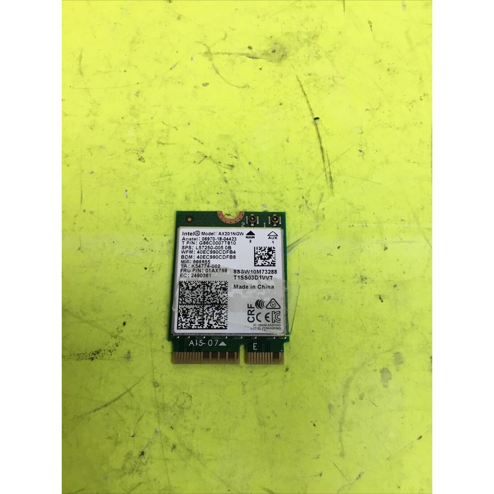 Intel AX201NGW Wifi6 Card 2.4Gbps for Dell Inspiron 14 15