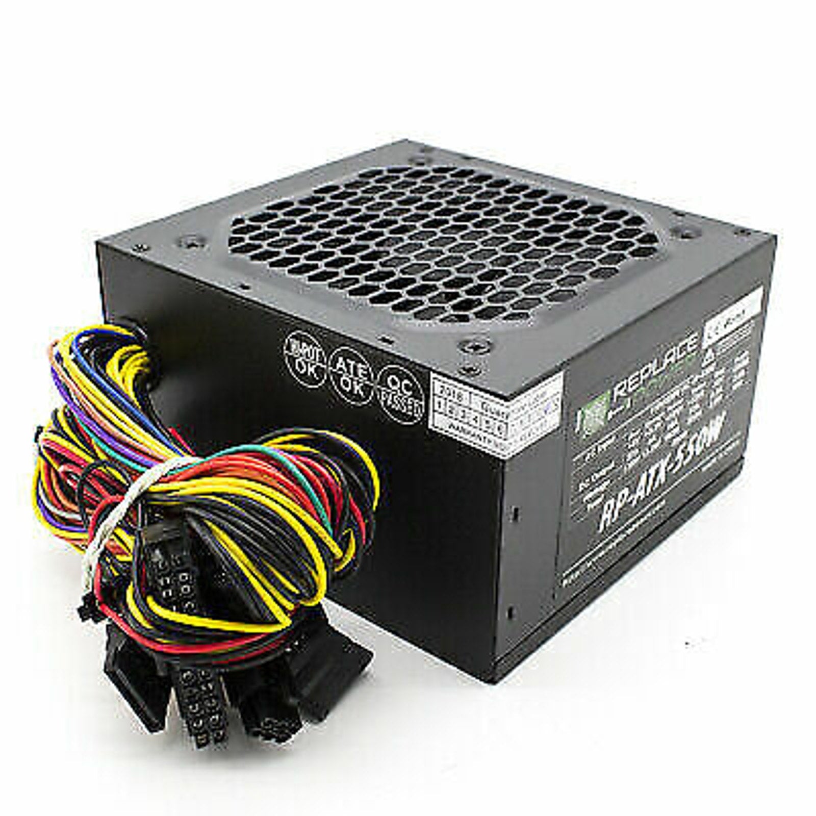 Replace Power 550W ATX power Supply 204pin with SATA Support, Black RP-ATX-550W
