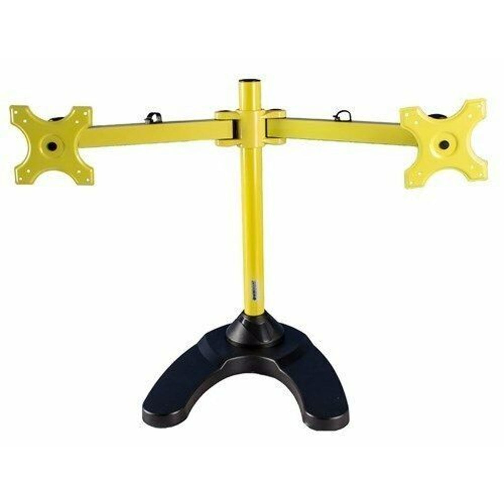 MonMount Dual LCD Freestanding Monitor Stand Up to 24-Inch, Yellow (LCD-6460Y)