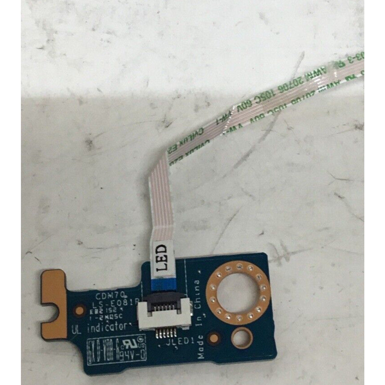 Genuine Dell Latitude 5480 5490 Power Button Board w/Cable LS-E081P FW84H549-