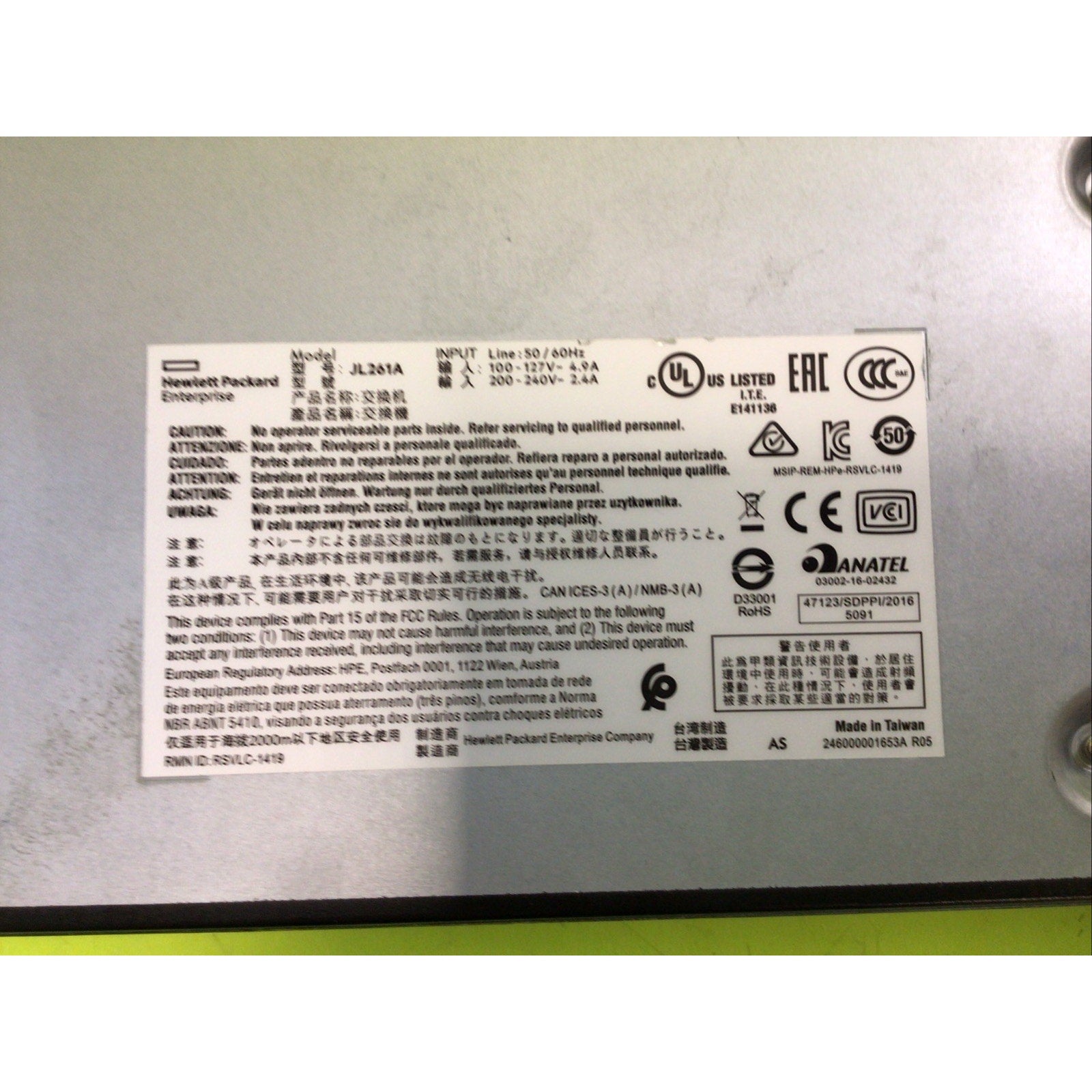 Hewlett Packard Enterprise Aruba 2930F 24 1G PoE+ 4SFP Switch JL261A