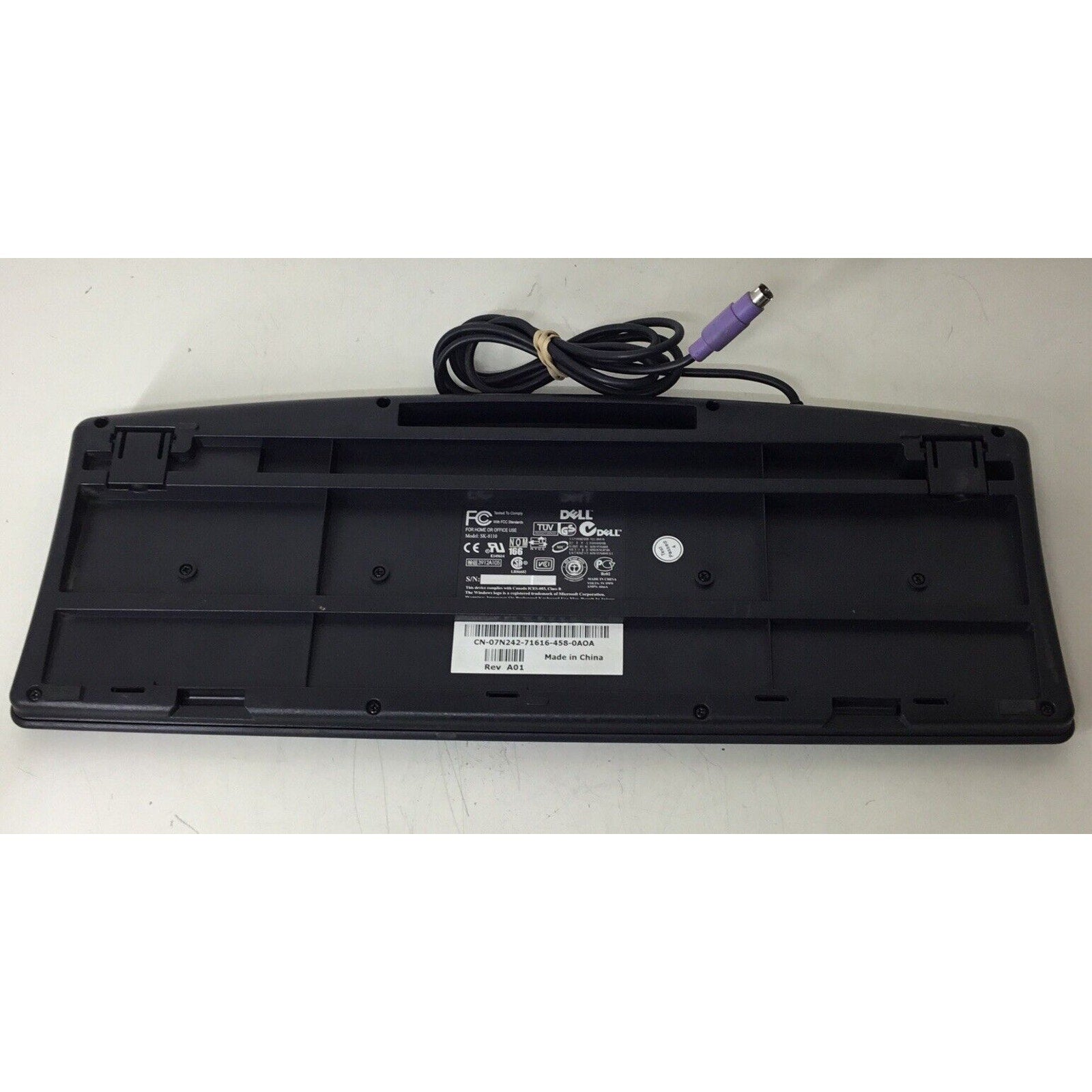 Dell SK-8110 PS/2 Wired Keyboard 07N242 7N242 Untested