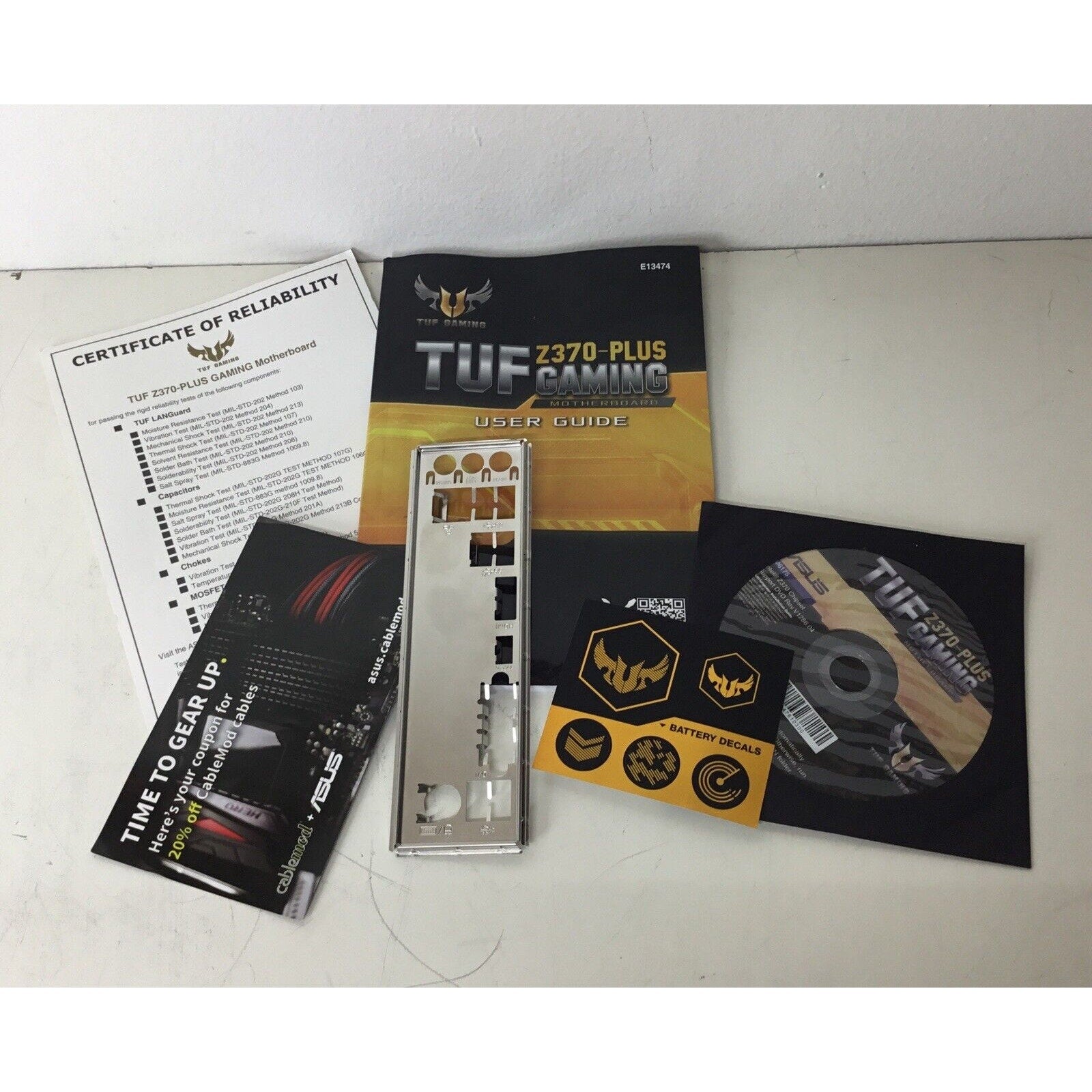 ASUS TUF Z790-Plus Gaming Motherboard User Guide w/ CD and I/O Shield