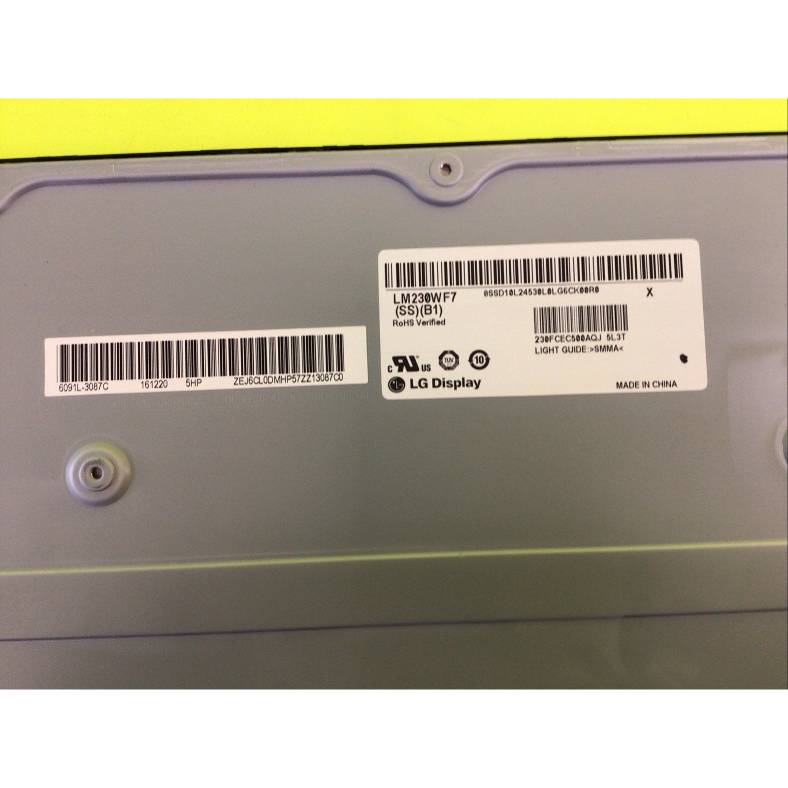 Lenovo Idea Centre AlI in One 510-23ISH LM230WF7-SSB2 LCD Panel by LG FOR REPAIR