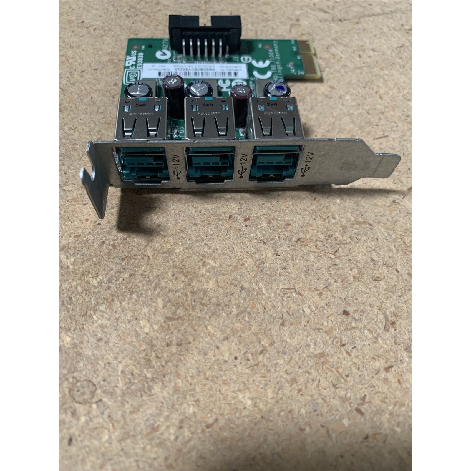 HP 640269-001 3-Port Powered USB 12v PCI Express x1 Low Profile Adapter Card