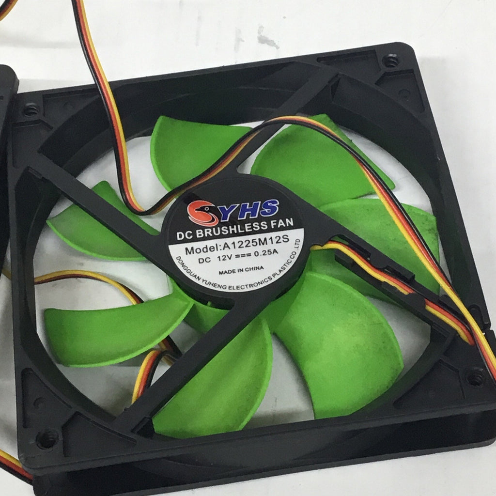 Lot of 2 YHS DC Brushless 120mm fans A1225M12S