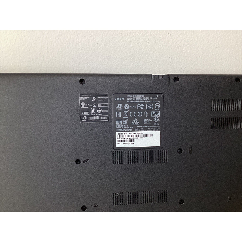 Acer Aspire ES 15 ES1-521-266Z AMD E1-6010 4GB 500GB HDD No Screen - For Parts