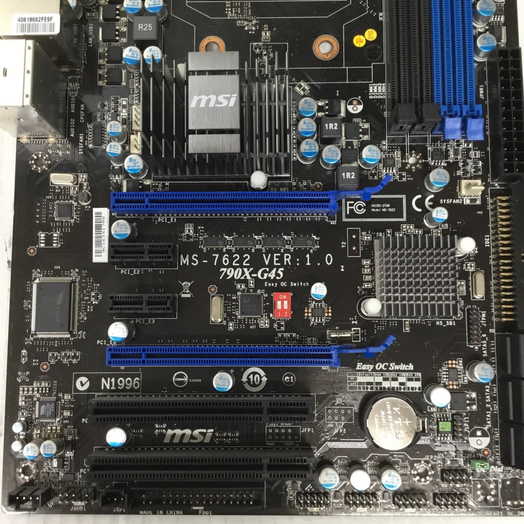 MSI ATX Motherboard 790X-G45 MS-7622 W/ AMD Phenom II & IO Shield