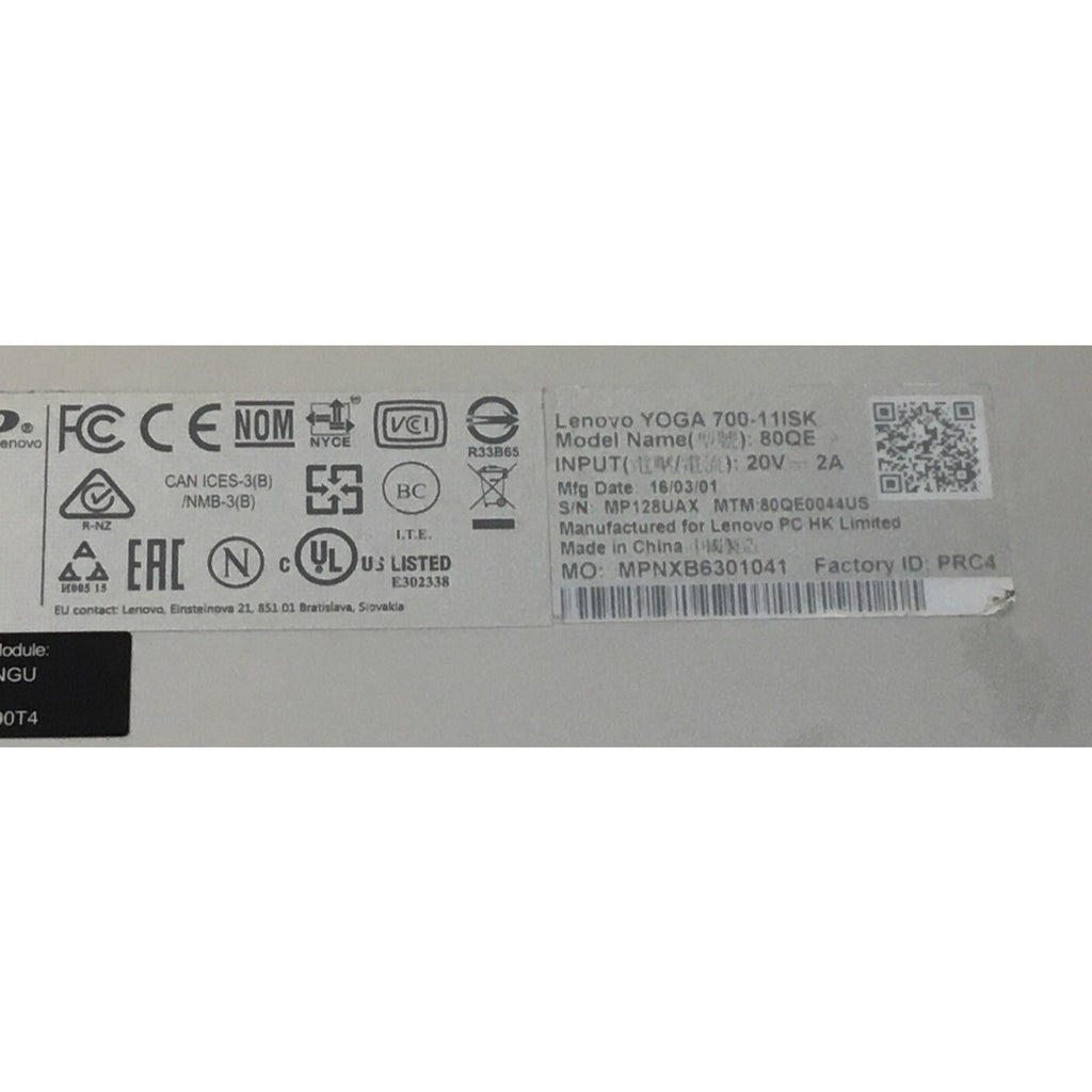 Lenovo Yoga 700-11ISK 11.6" Bottom Case Base Cover AP19O000340