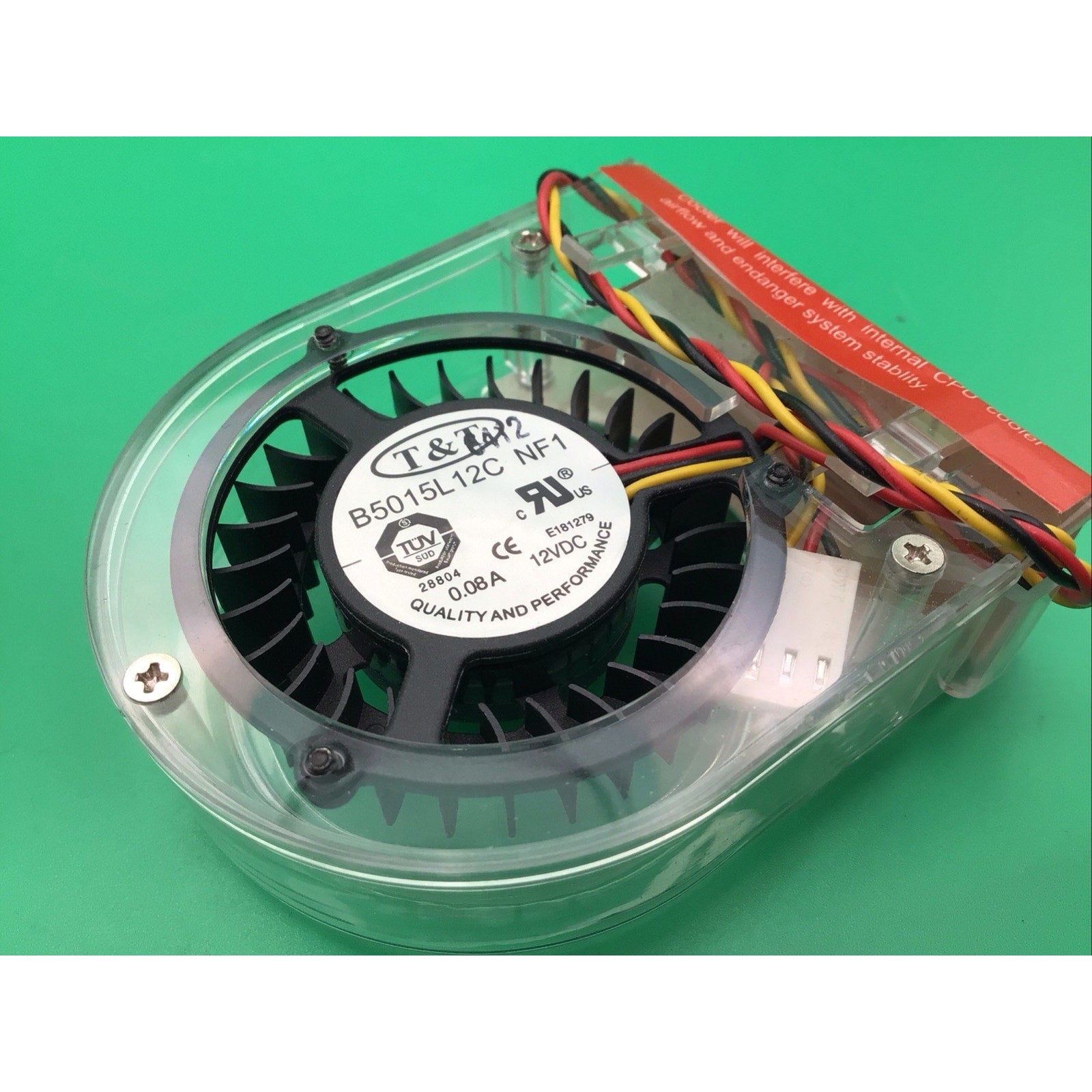 ASUS P5W P5B A8N P5N P5Q motherboard cooling fan T&T B5015L12C NF1 12V 3-Pin