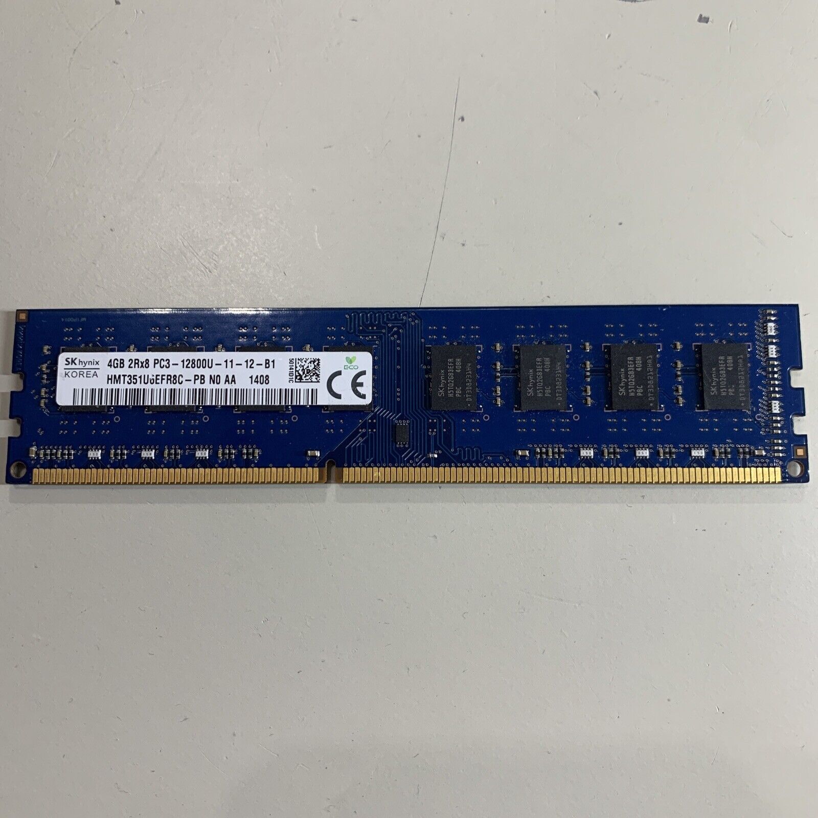 Hynix 4GB DDR3-RAM non-ECC 2Rx8 PC3-12800U HMT351U6EFR8C-PB N0 AA