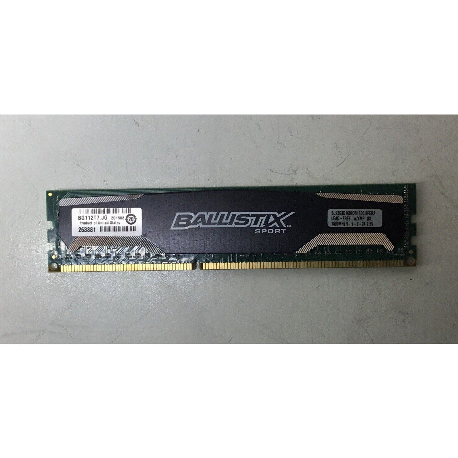 Ballistix Sport 2GB DDR3 1600MHZ BLS2G3D1609DS1S00 GAMING RAM DIMM 240pin
