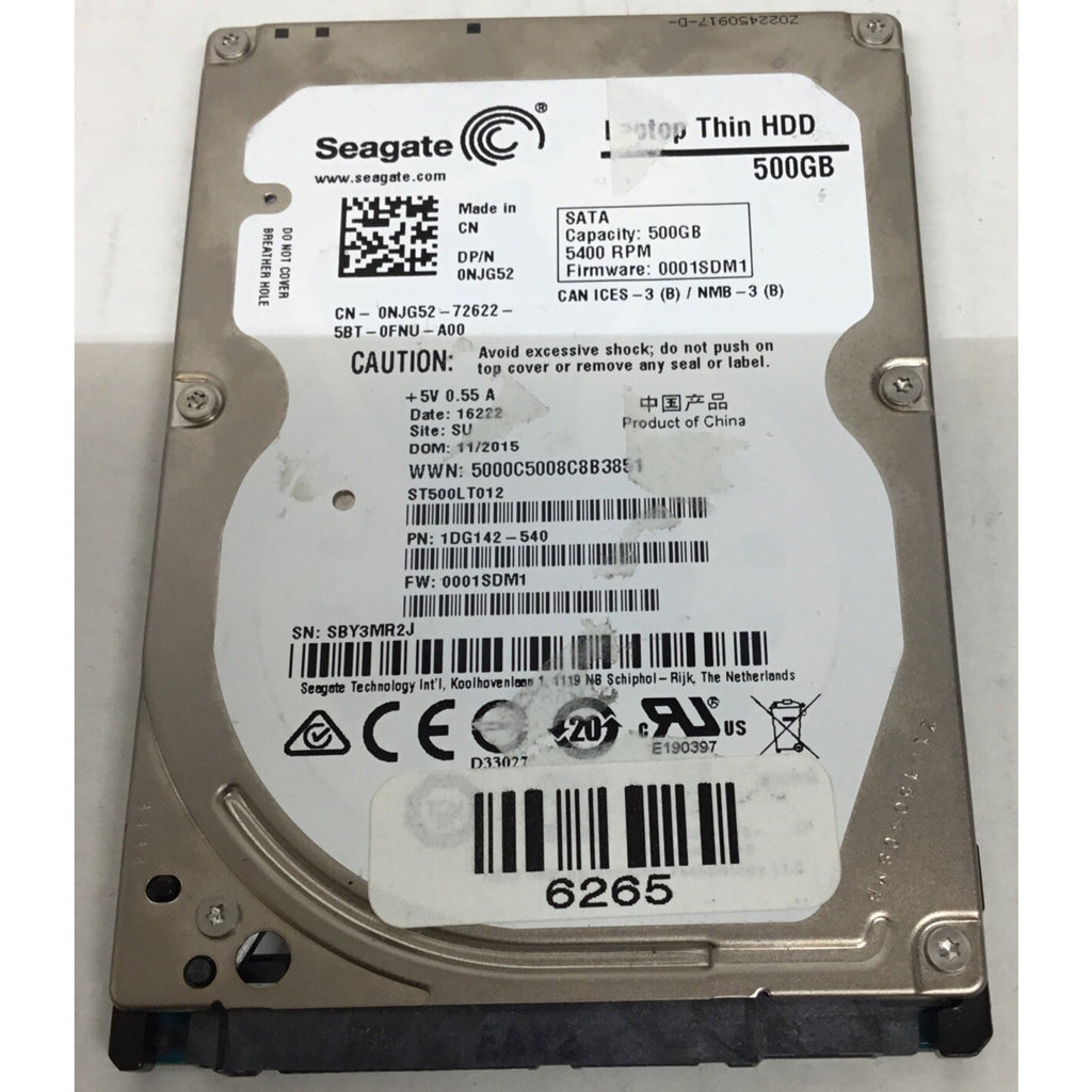 USED SEAGATE Momentus 5400 RPM 500 GB Thin Hard Drive 0NJG52