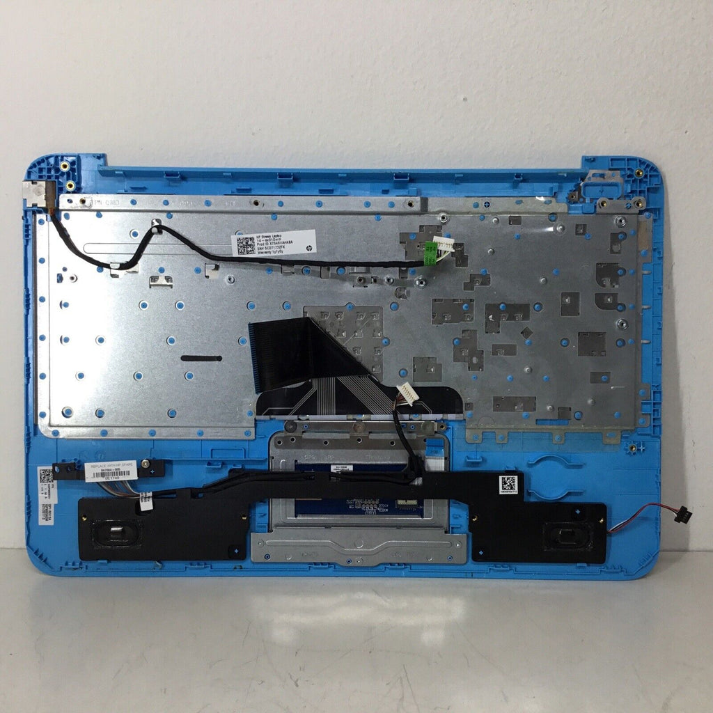 HP Stream 14-AX010WM Palm Rest, Touchpad, Speaker and Keyboard Blue