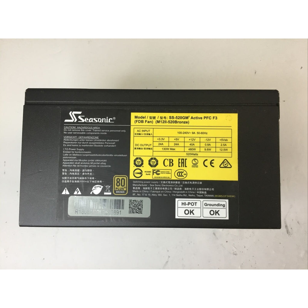 Seasonic 520W M12ii EVO Edition Bronze 500W Power Supply-For Parts