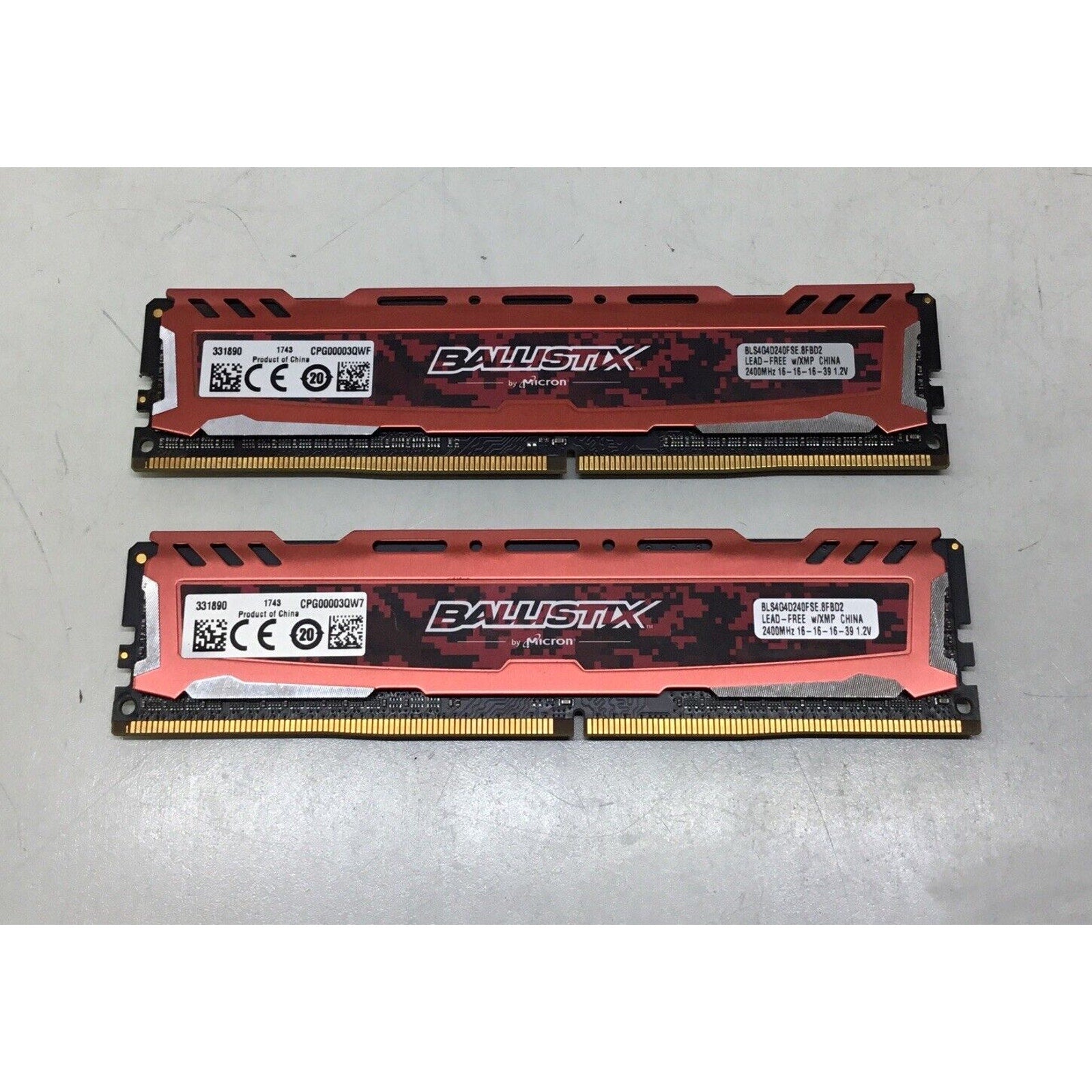 BALLISTIX SPORT 8GB(2x4GB) DDR4-2400MHz PC4-19200 1.2V SDRAM BLS4G4D240FSE.8FBD2