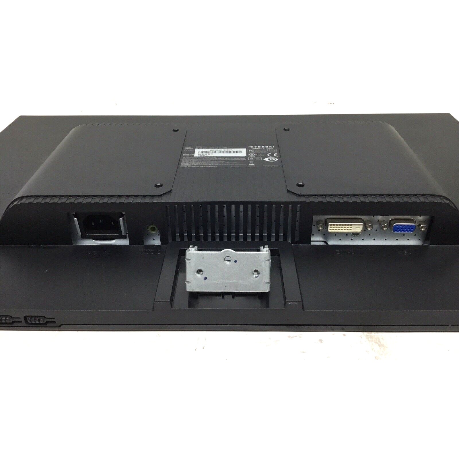 READ Lot 2x Hyundai Q226L 22" 1080p LED Monitors VGA DVI-D Black No Stand