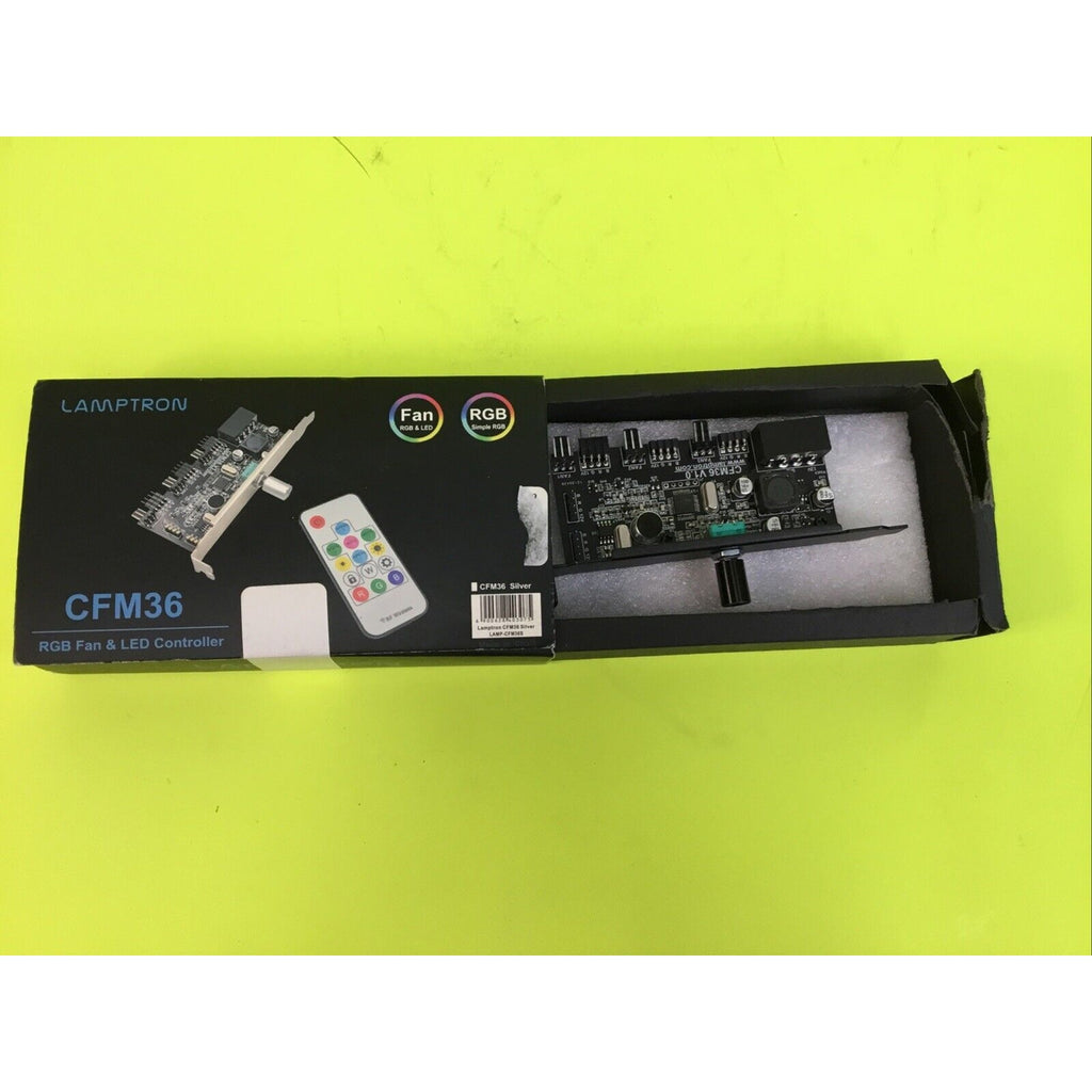 Lamptron CFM36 Fan & RGB Lighting Controller w/ REMOTE CONTROL - 30W Per Channel