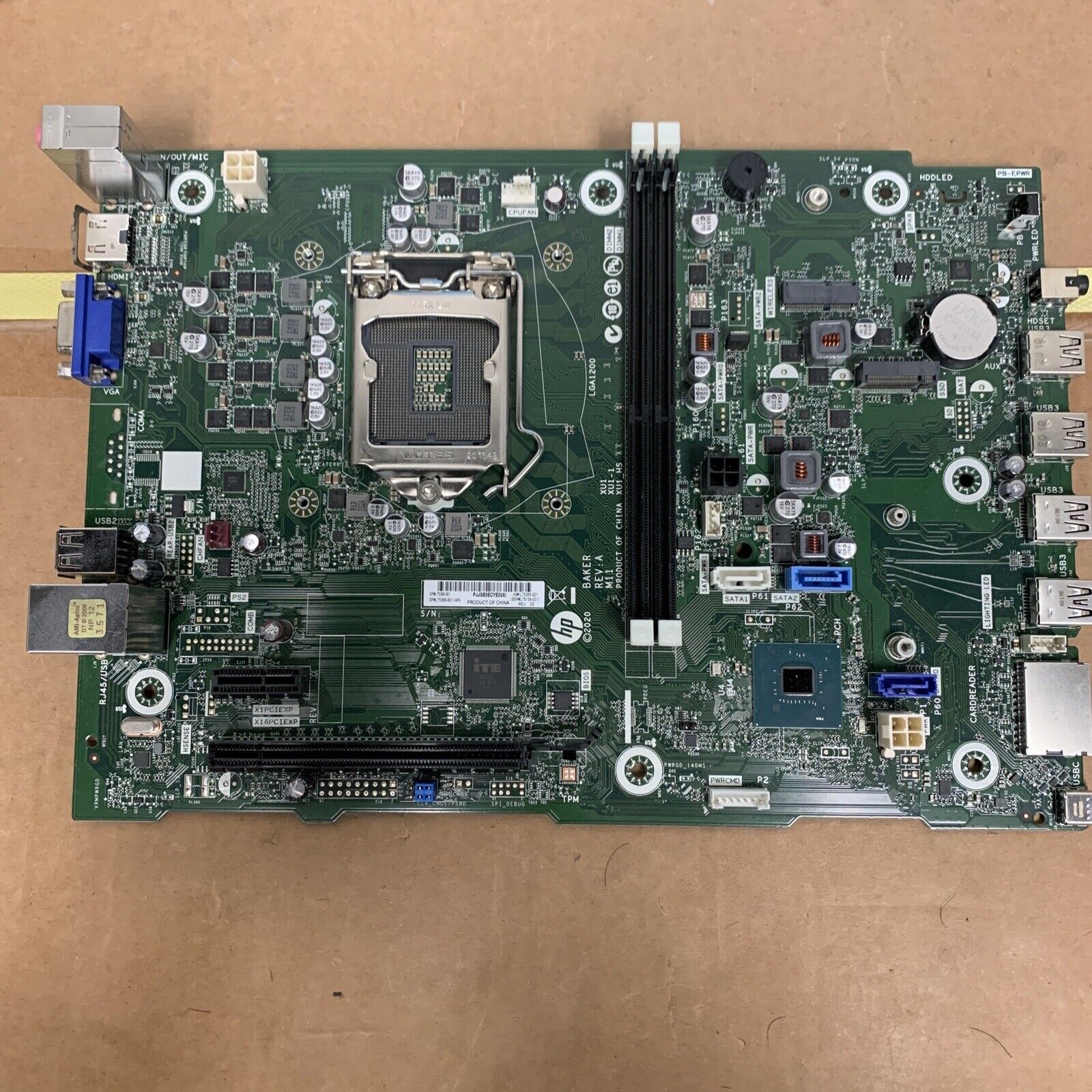 *BAD* HP TG01 TP01 TE01 Motherboard L75365-001 L75365-601 LGA 1200 - For Parts