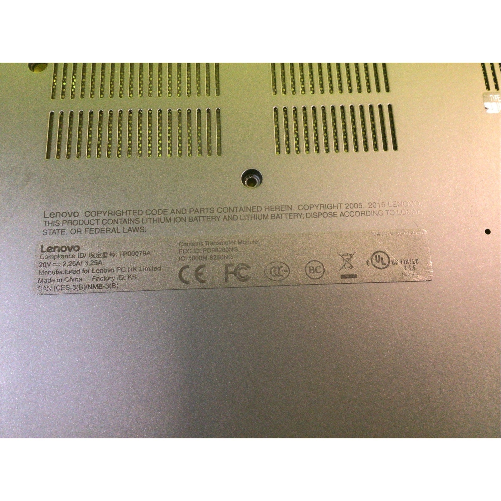 Lenovo ThinkPad Yoga 14 14" Bottom Case Cover 00UP080