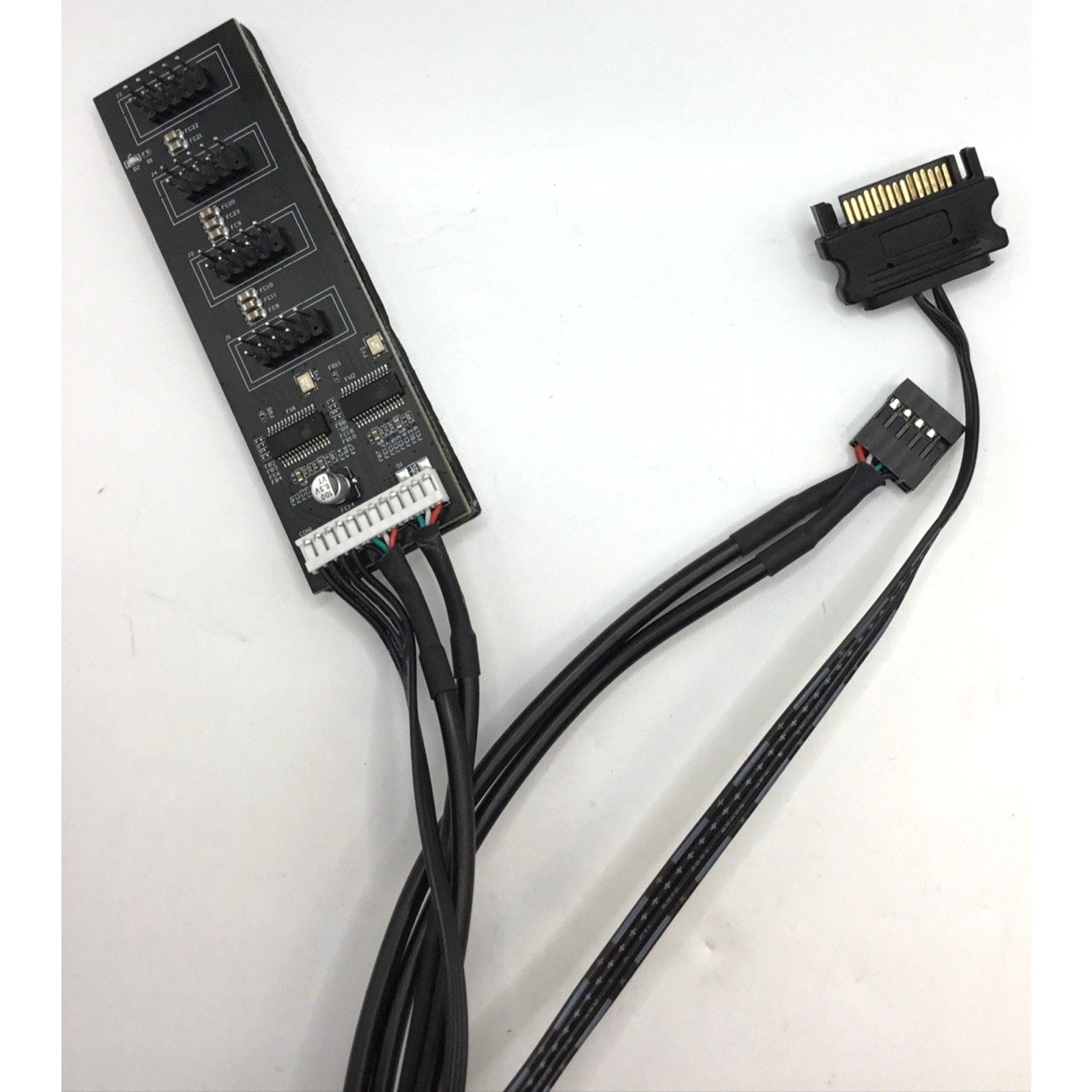 9Pin USB Header Splitter with SATA Cable, Internal USB Hub Extension USB 25013