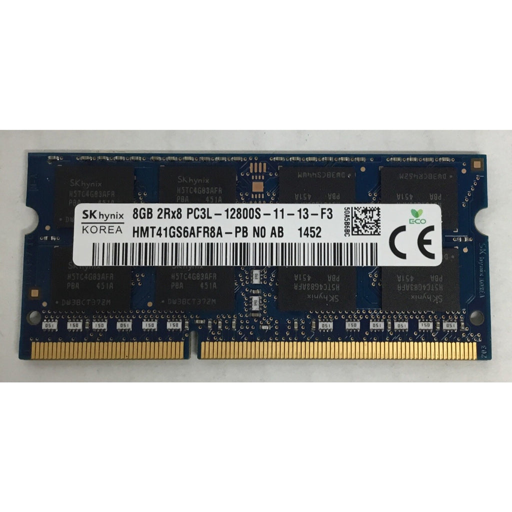 SK Hynix 8GB 2Rx8 PC3L-12800S DDR3 Laptop RAM SODIMM HMT41GS6AFR8A-PB