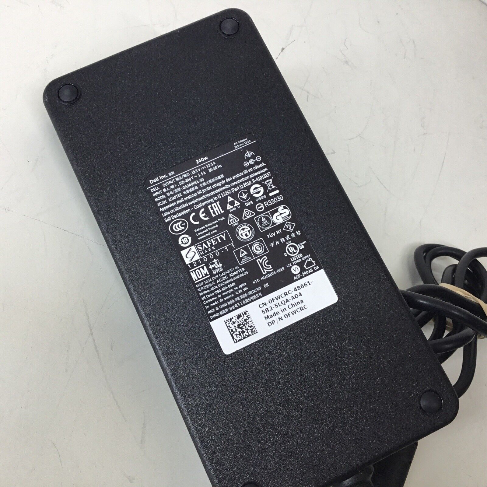 Dell Laptop Charger AC Adapter Power Supply 19.5V 240W GA240PE1-00 OFWCRC