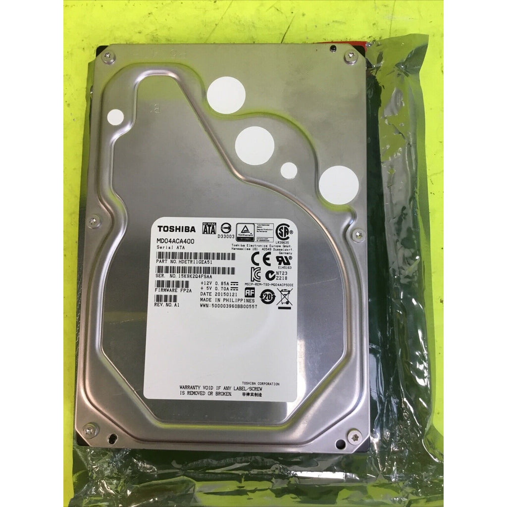 Toshiba MD04ACA SATA 4TB Internal 7200RPM 3.5" (MD04ACA400) HDD Hard Drive