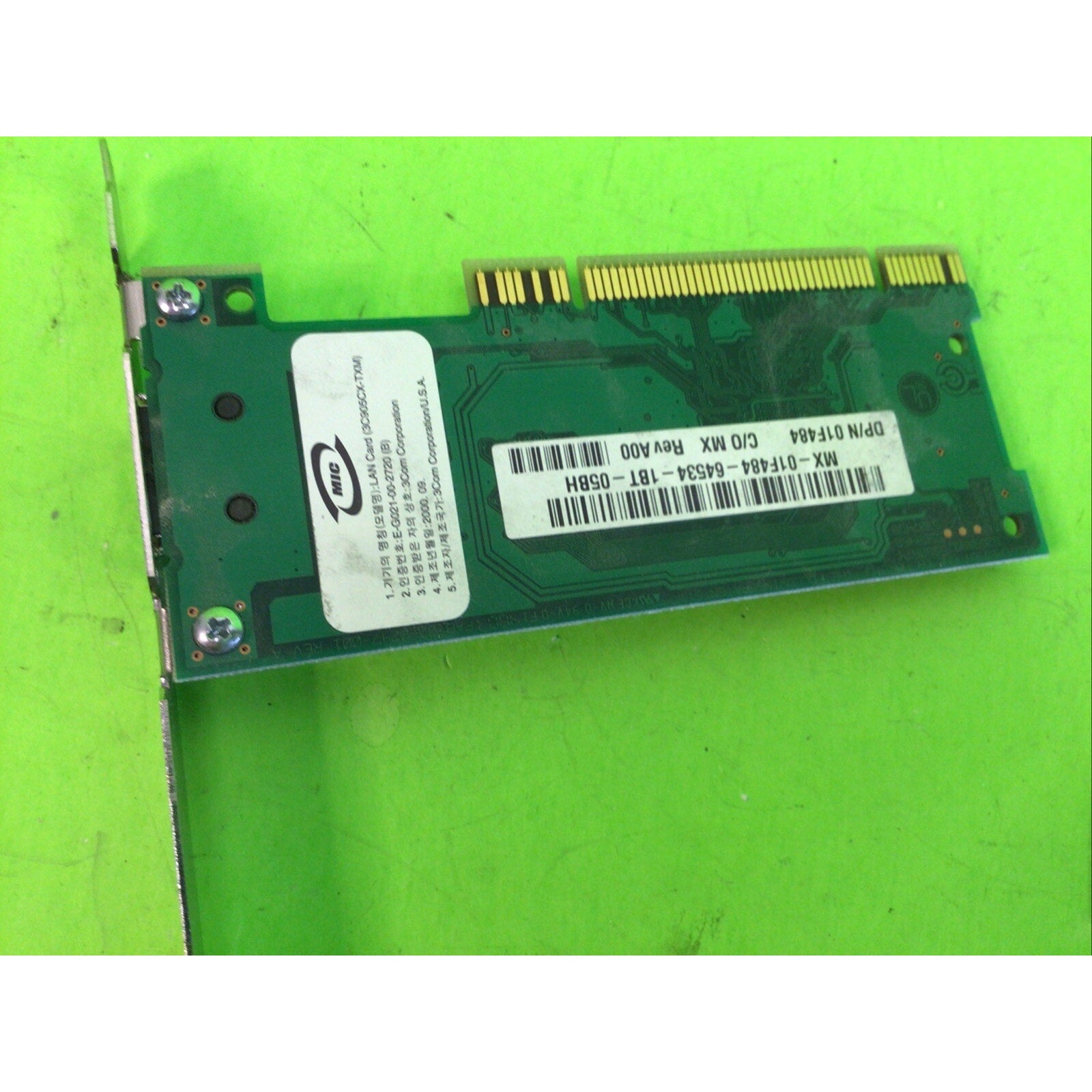 3COM 01F484 1F484 10/100 Ethernet PCI Card 3C905CX-TXM 03-0247-200